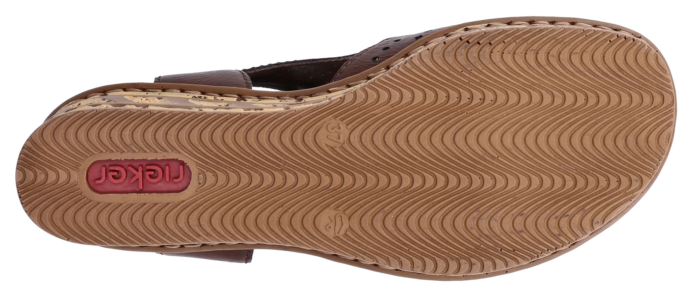 Rieker Schaftsandalette  Sommerschuh, Urlaubsschuh, Keilsandale mit Perforation