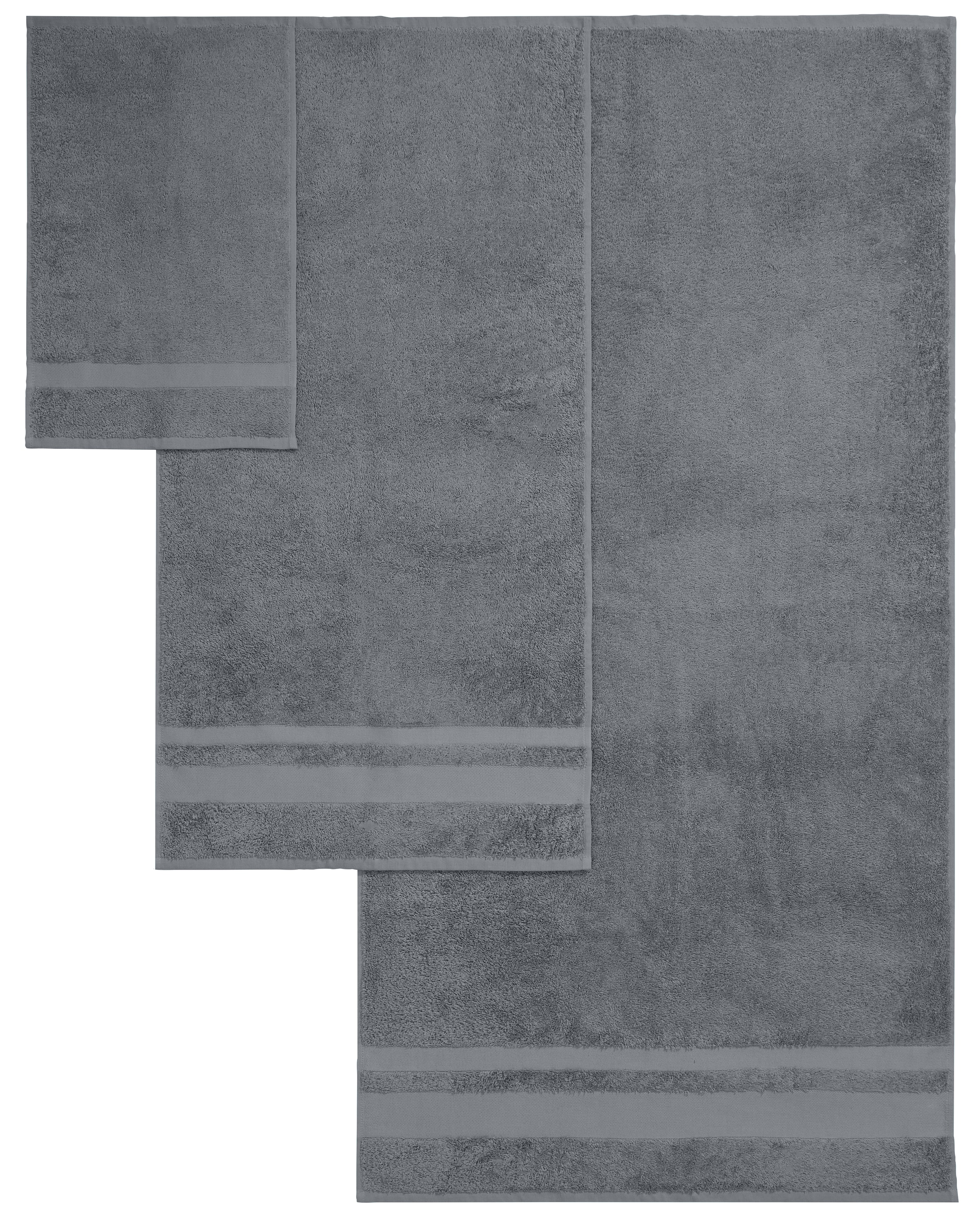 GOODproduct Set de serviettes »Vanessa, 10-tlg Handtuch-Set, weich, in Standard- und Premium-Qualität« Ensemble 10 pièces Frottee en feutre 100% Baumwolle, Duschtücher, Handtücher, Gästetücher, mit Bordüre