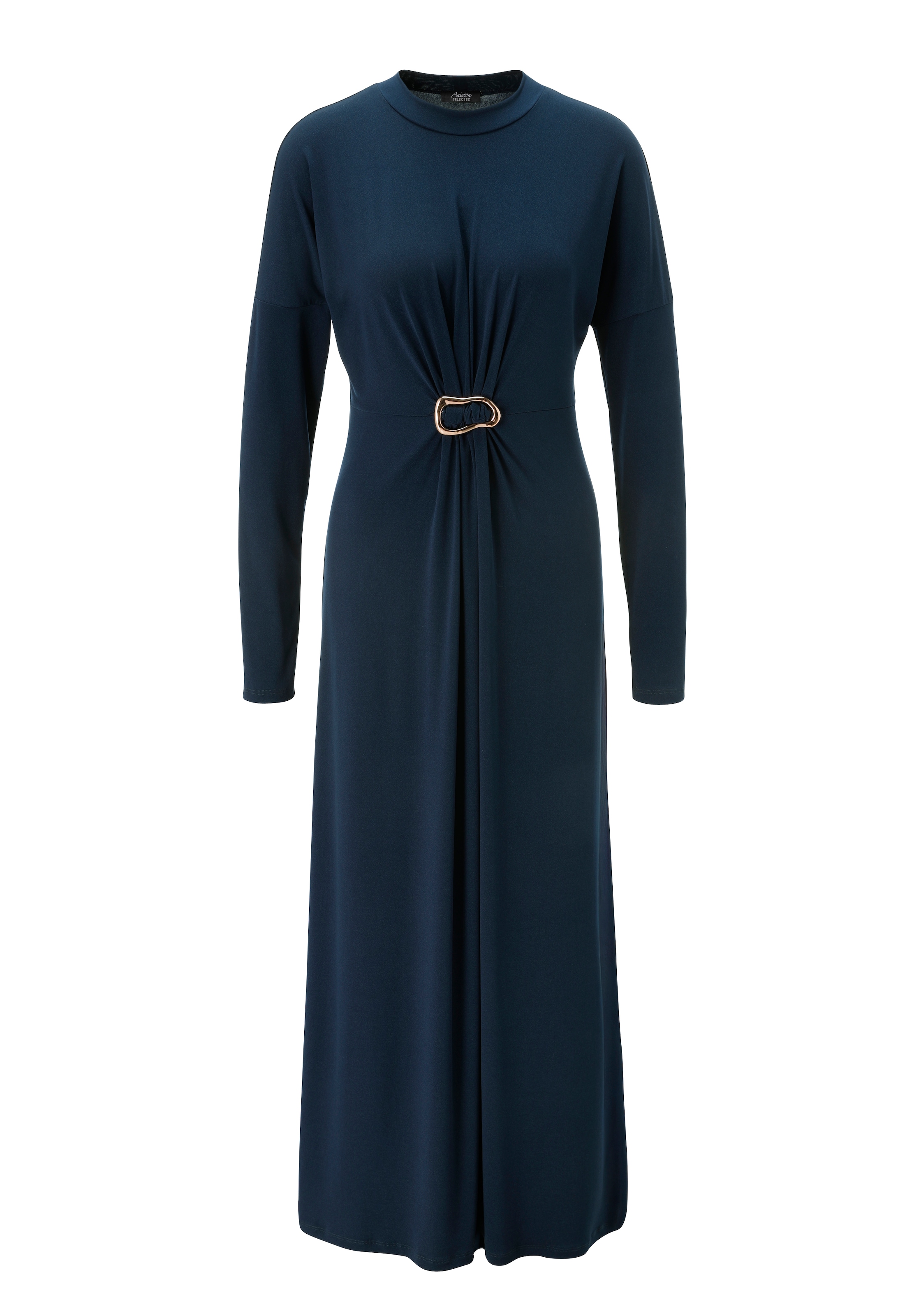 Aniston SELECTED Maxi robe fronces flatteuses avec broche décorative - NOUVELLE COLLECTION