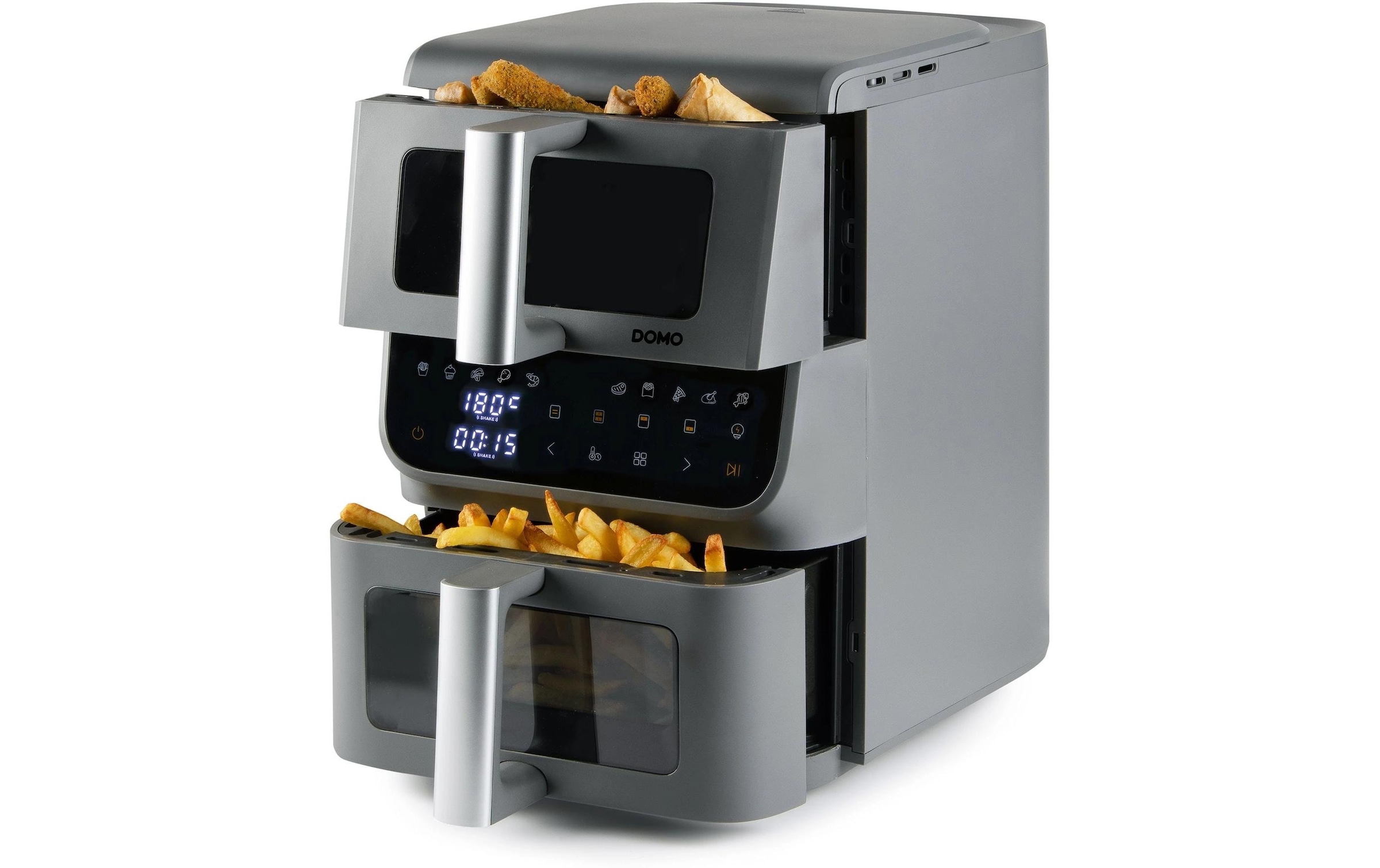 Domo Heissluftfritteuse »DO550FR 10 l« Fritteuse mit zwei Körben und Sichtfenster