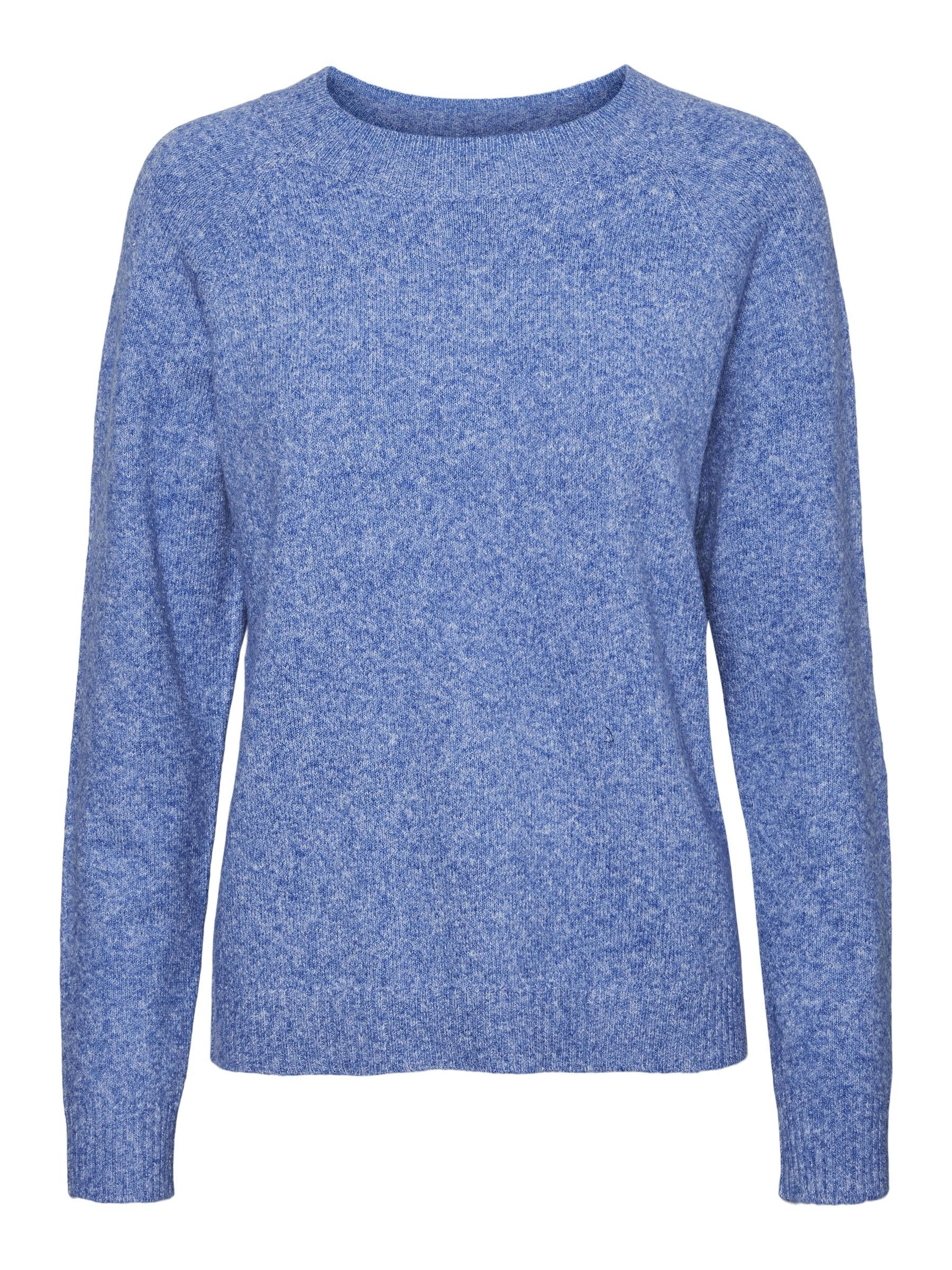Vero Moda Pull à col rond »VMDOFFY LS O-NECK BLOUSE GA NOOS« mélange de matériaux, coupe régulière