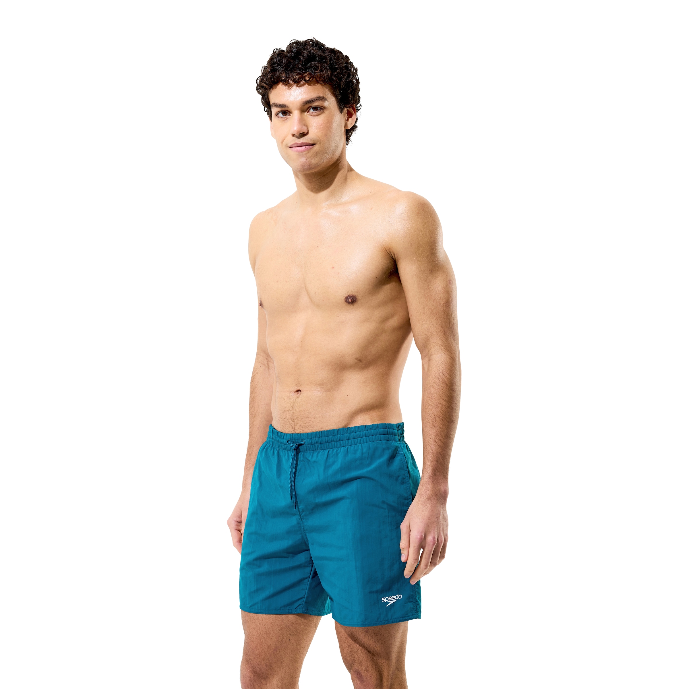 Speedo Badeshorts »ESSENTIALS WATERSHORT 16" DKGRN« mit Seitentaschen-Drainage, schnell trocknend, aus Nylon