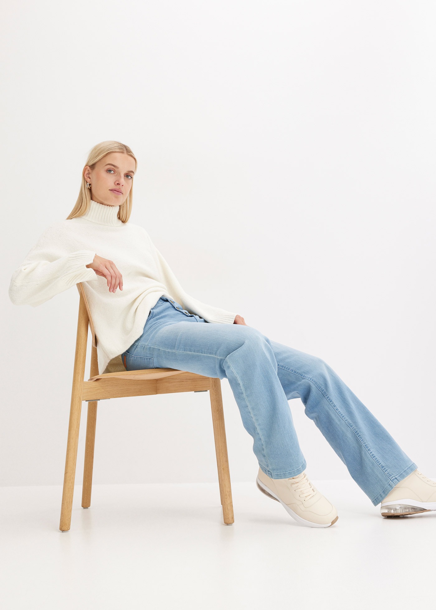 bonprix Straight-Jeans »Straight-Jeans High Waist, Stretch« Straight-Jeans High Waist, Stretch