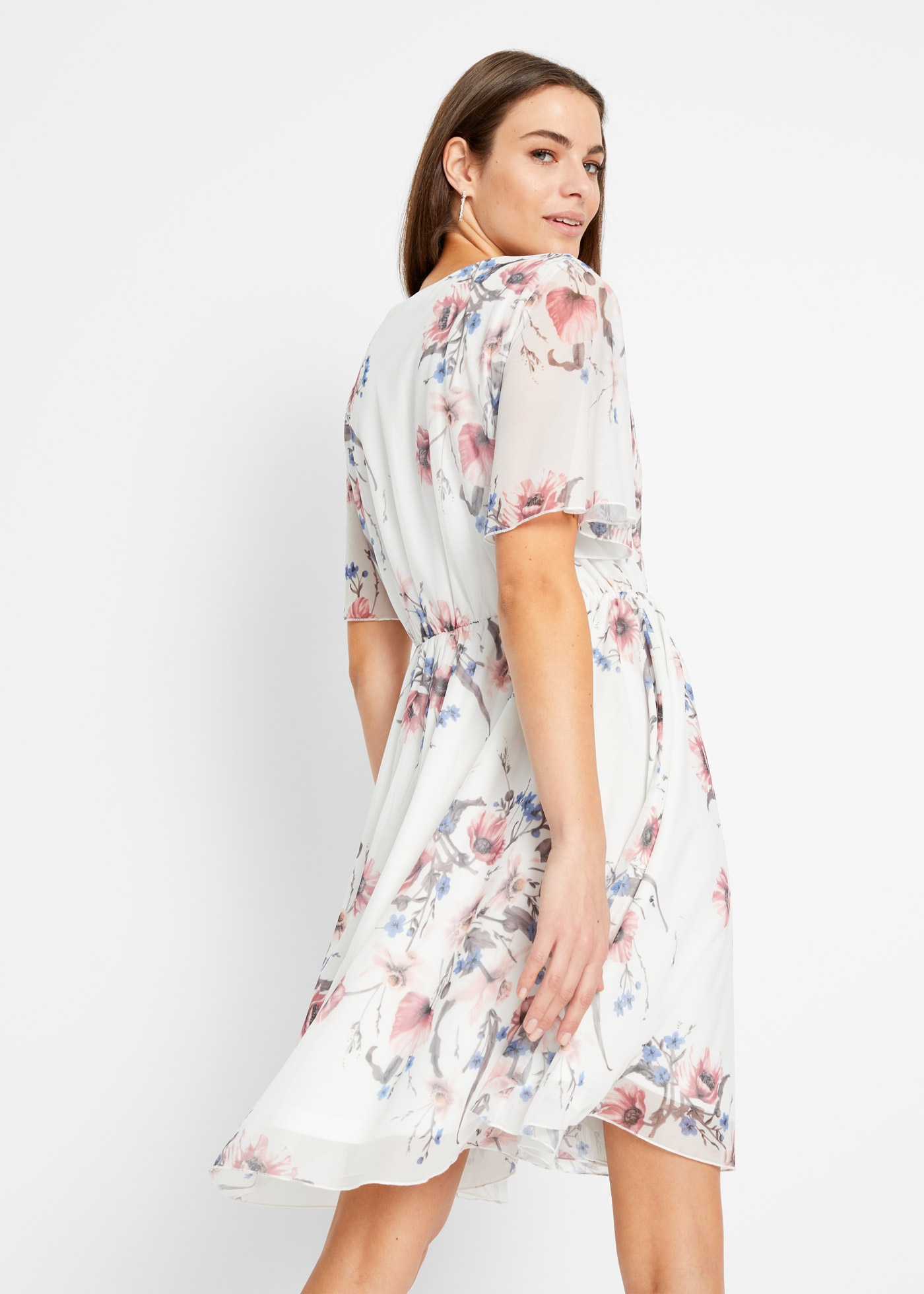 bonprix Mini-robe pour le quotidien, en polyester et élasthanne, coupe évasée