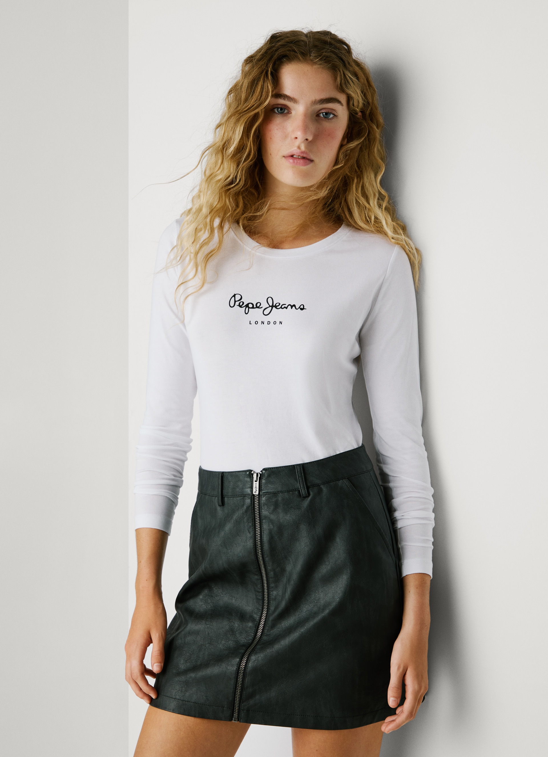 Pepe Jeans T-shirt à manches longues »NEW VIRGINA L/S« avec impression logo
