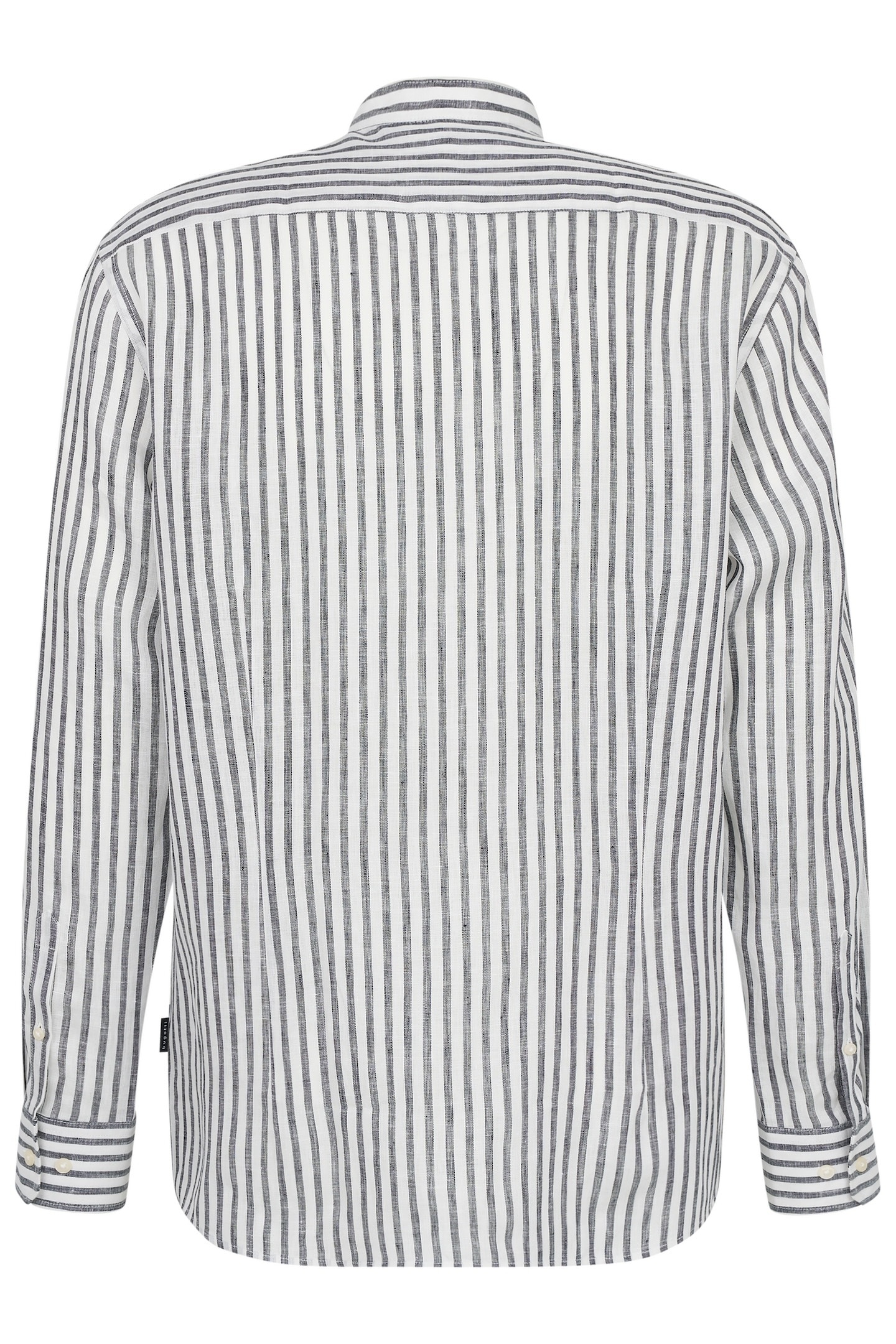 bugatti Langarmhemd mit Mandarinkragen