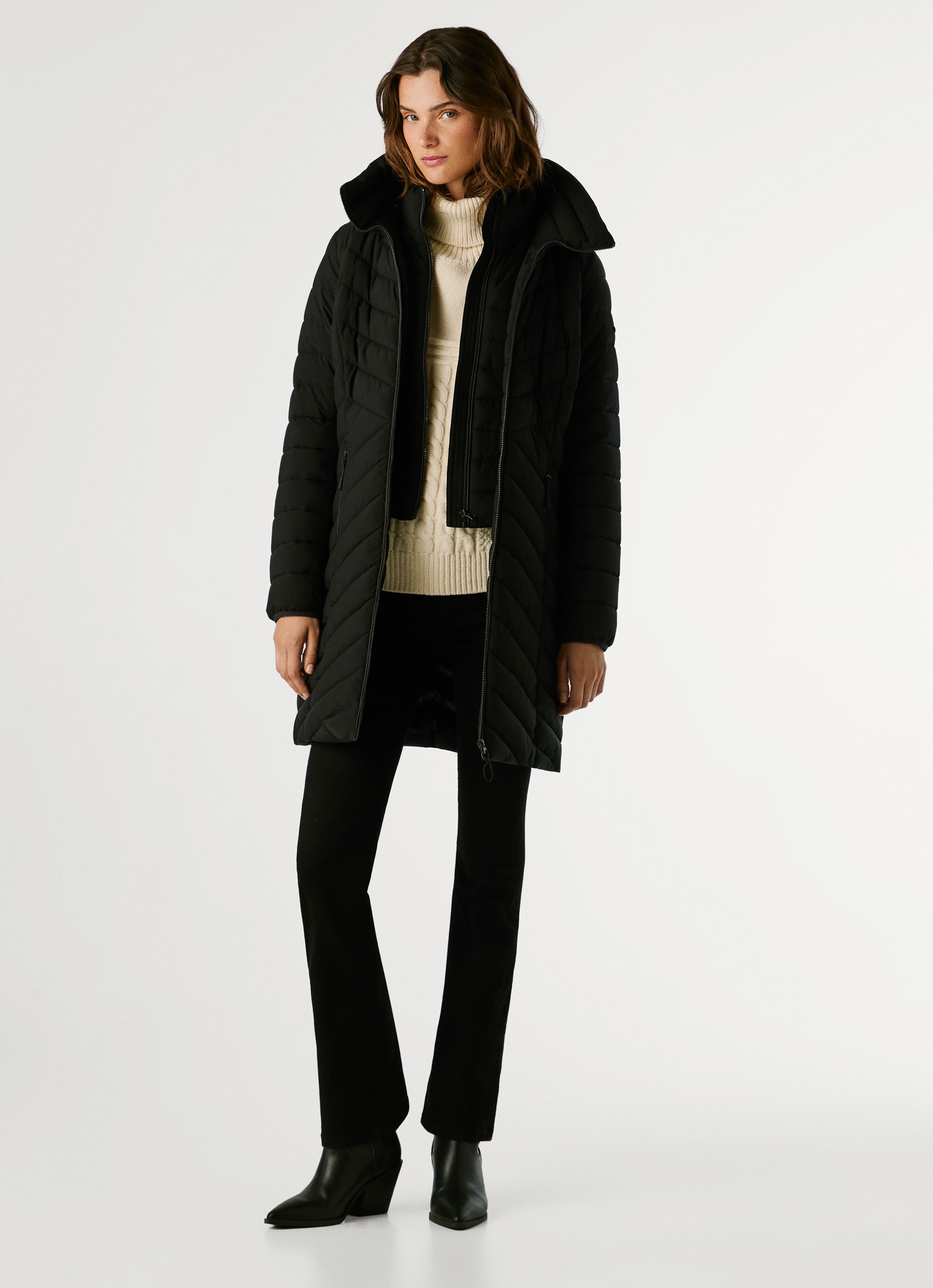 Pepe Jeans Manteau matelassé »SANN LONG« wasserabweisend, mit Innenverschluss