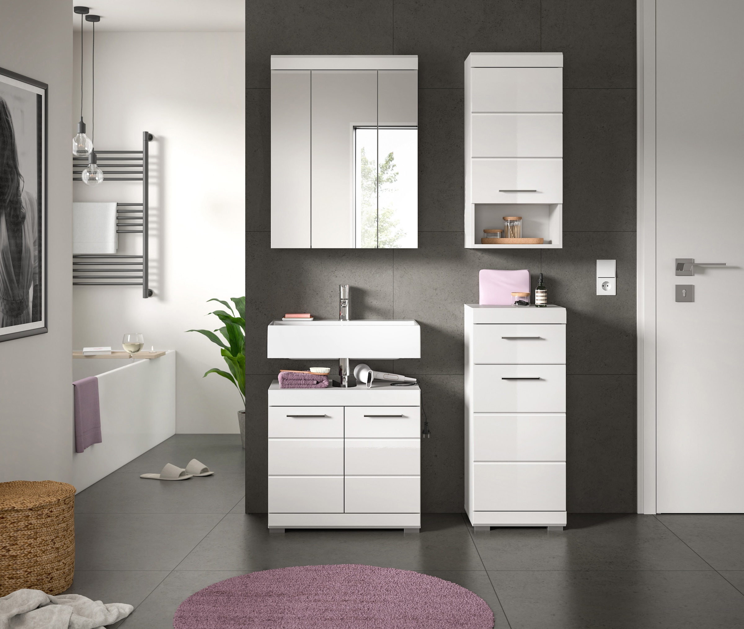 INOSIGN Badmöbel-Set »Siena, 4 teilig, bestehend aus:« Set, TOPSELLER!, 4 Stk. tlg.