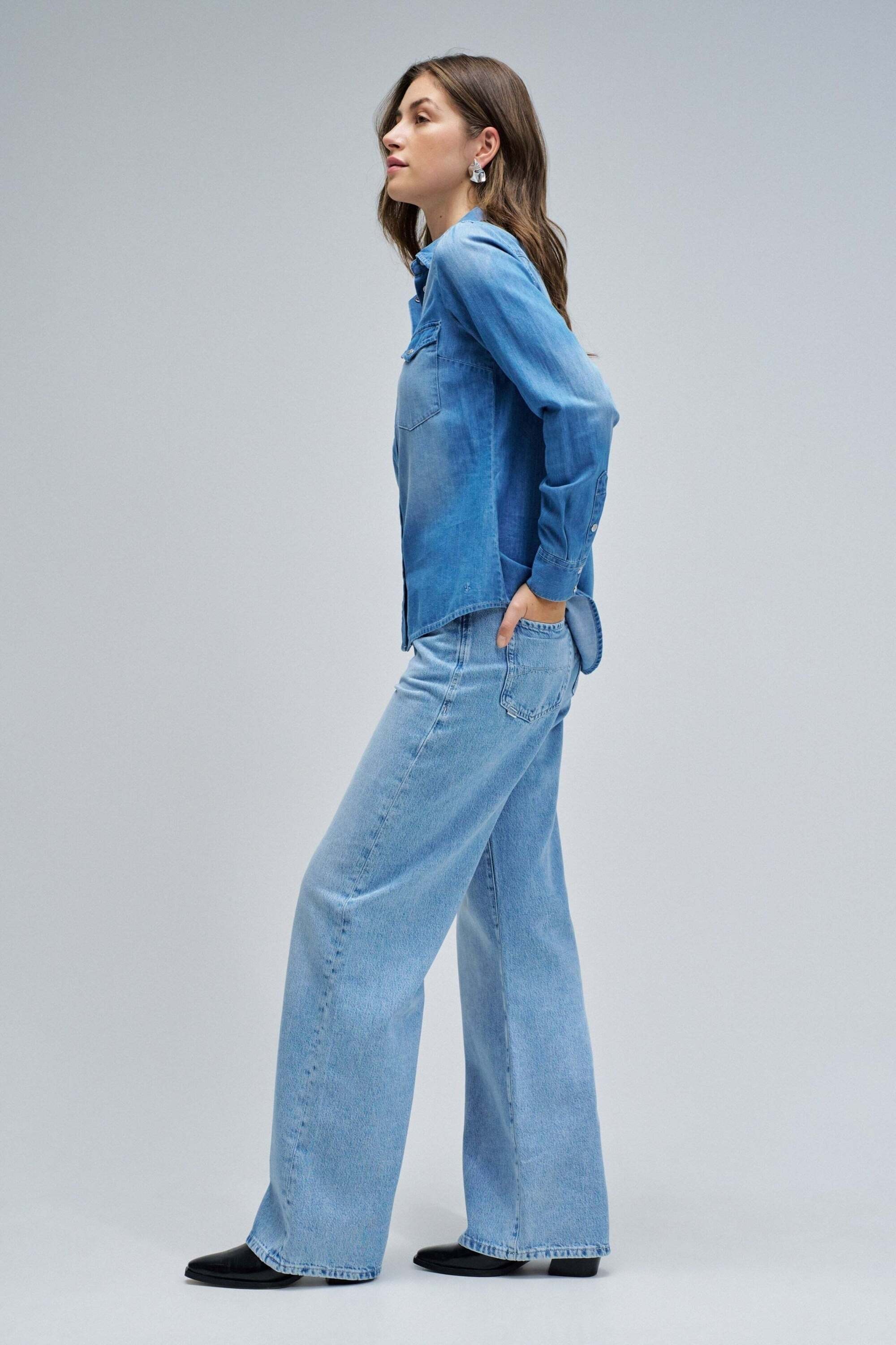 Salsa Jeansbluse »Salsa Jeans Jeanshemd Denim Shirt W/ Front Pockets«