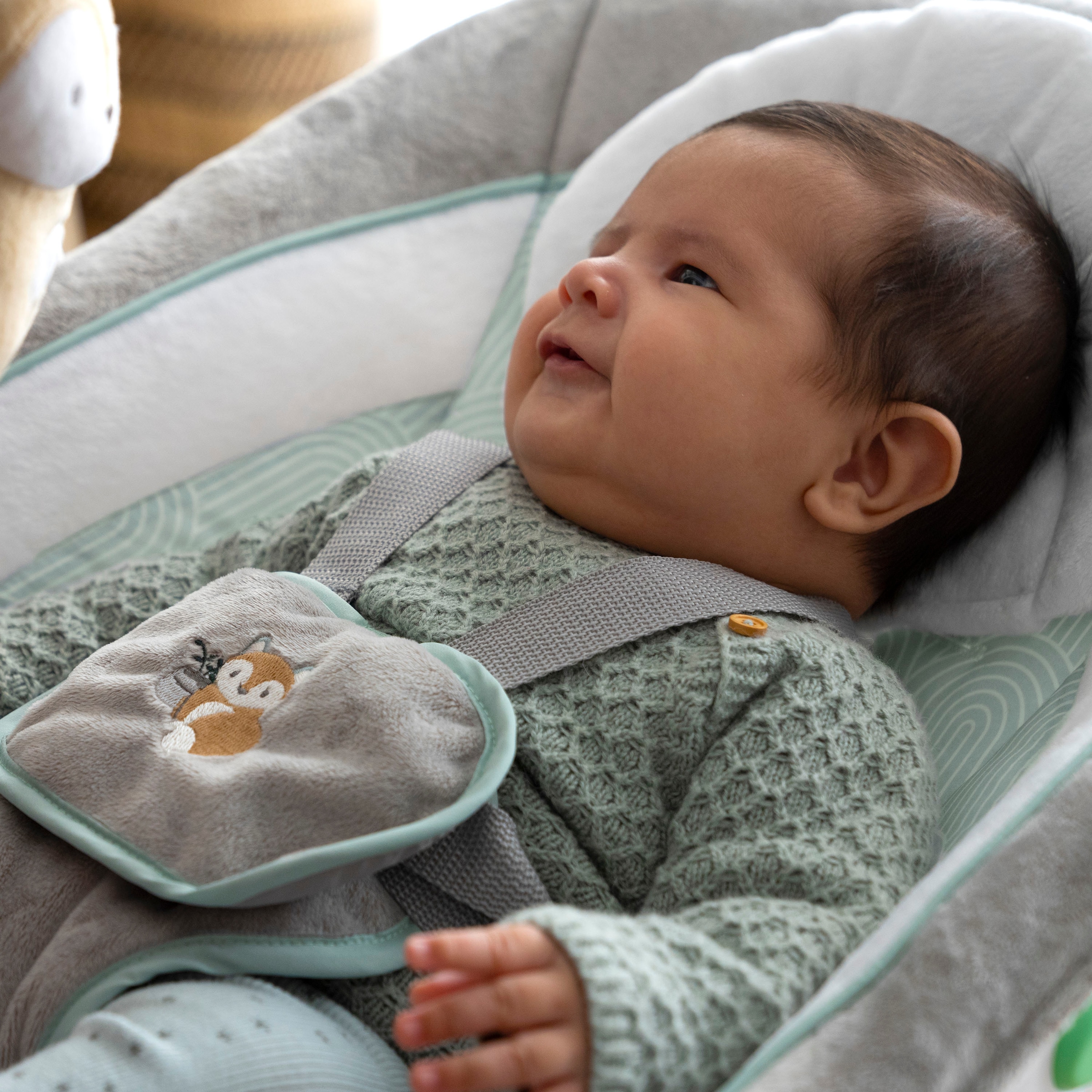 ingenuity Transat pour bébé »AnyWay Sway Dual-Direction Portable Swing – Ray« bis 9 kilos mit Sound-Effekt