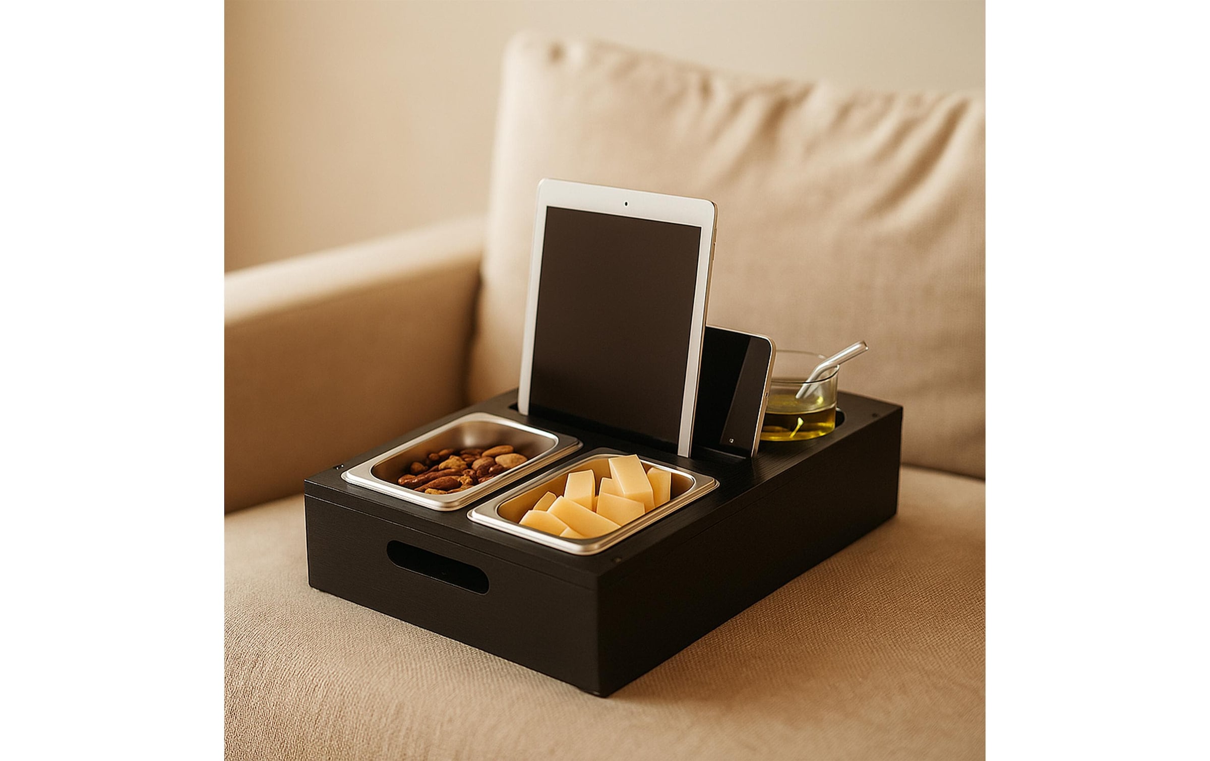 relaxdays Plateau »mit Snackschalen«