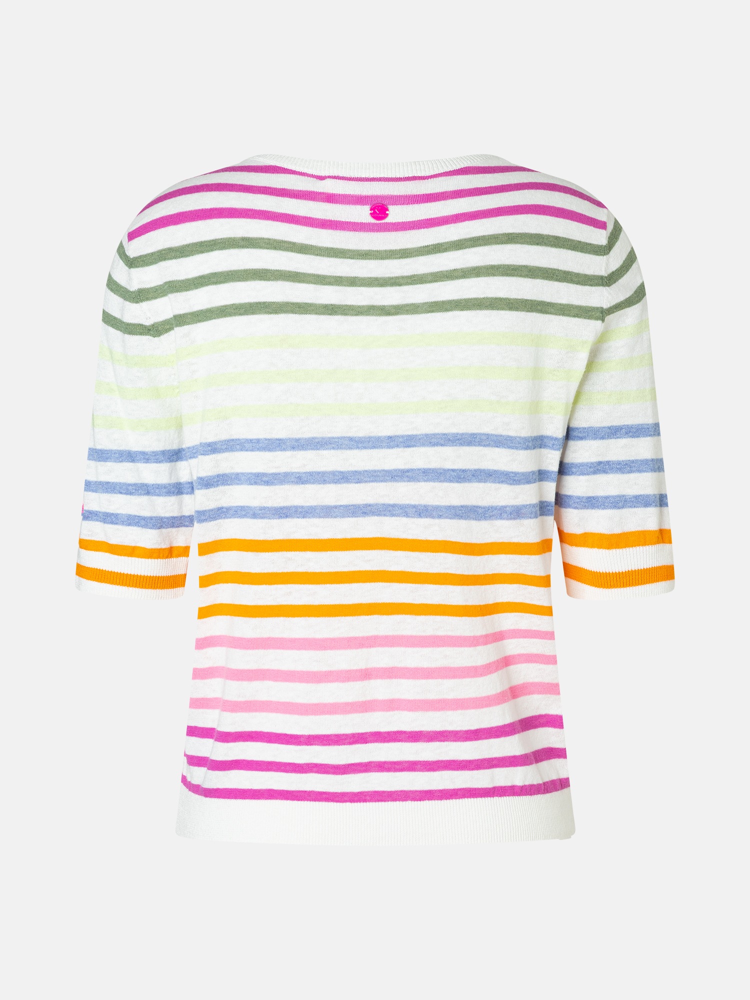 Lieblingsstück Kurzarmpullover »MarvicL« mit V-Ausschnitt, Materialmix mit Leinen