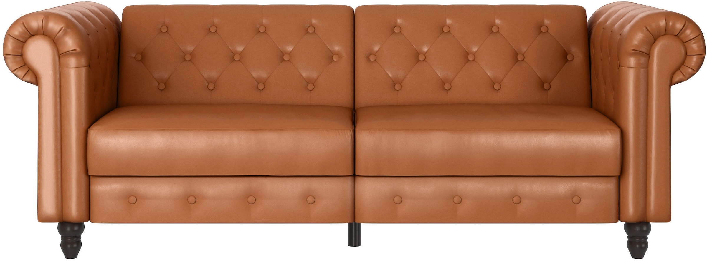 Dorel Home 3-places »Felix, Schlafsofa 236 cm, (Liegefläche 108x190cm), Rückenlehne« 3-fach verstellbar, Velours, Kunstleder, Luxus-Microfaser Vintage