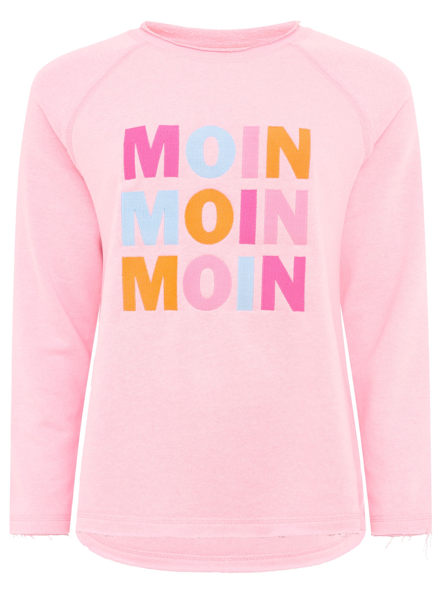 Zwillingsherz Sweatshirt »"MOIN MOIN MOIN"«, mit Used-Look Kanten und nordischem Gruss
