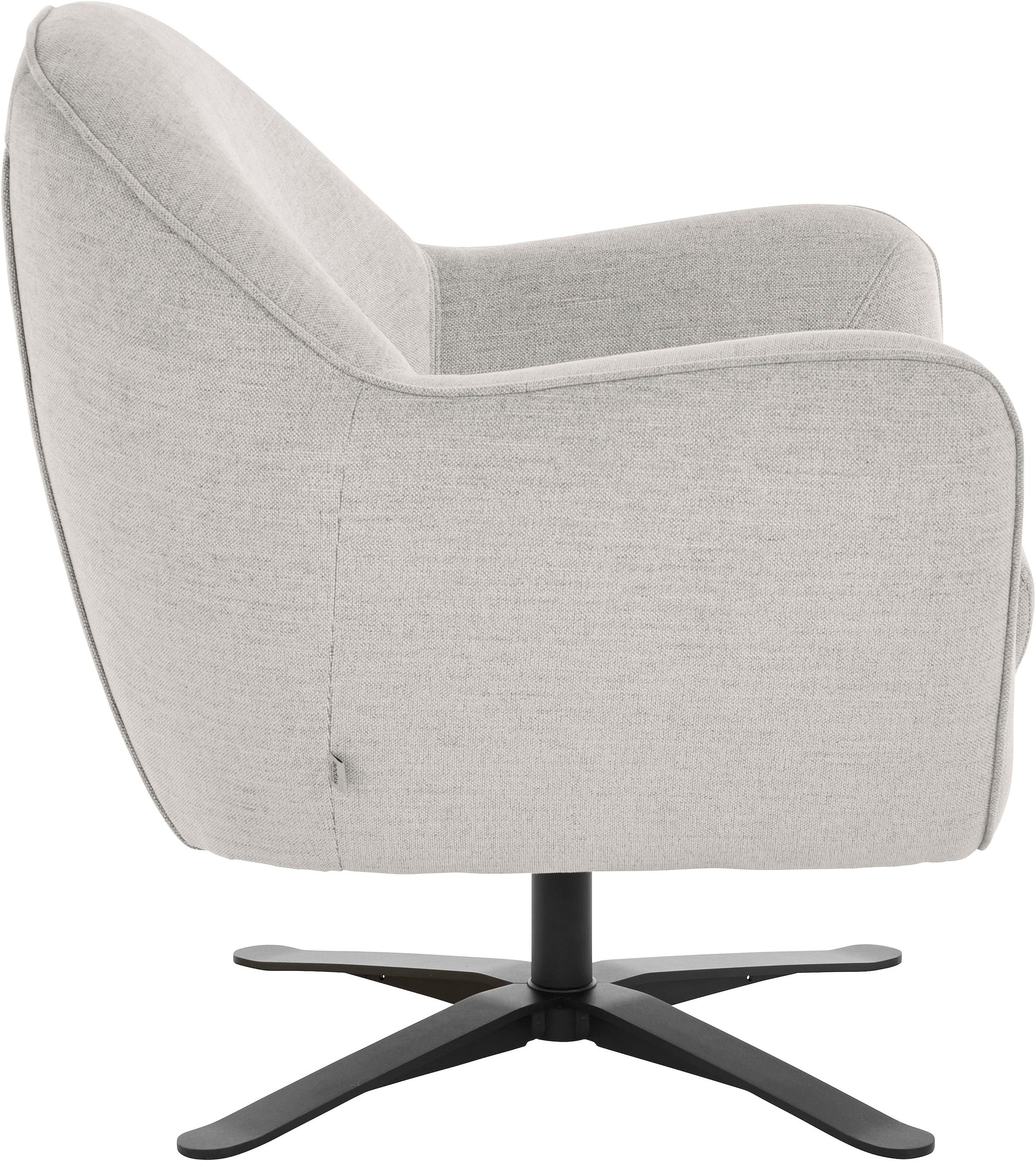 Home affaire Fauteuil pivotant »Stavre, Loungesessel mit Drehfunktion« au design moderne, avec pied pivotant élégant
