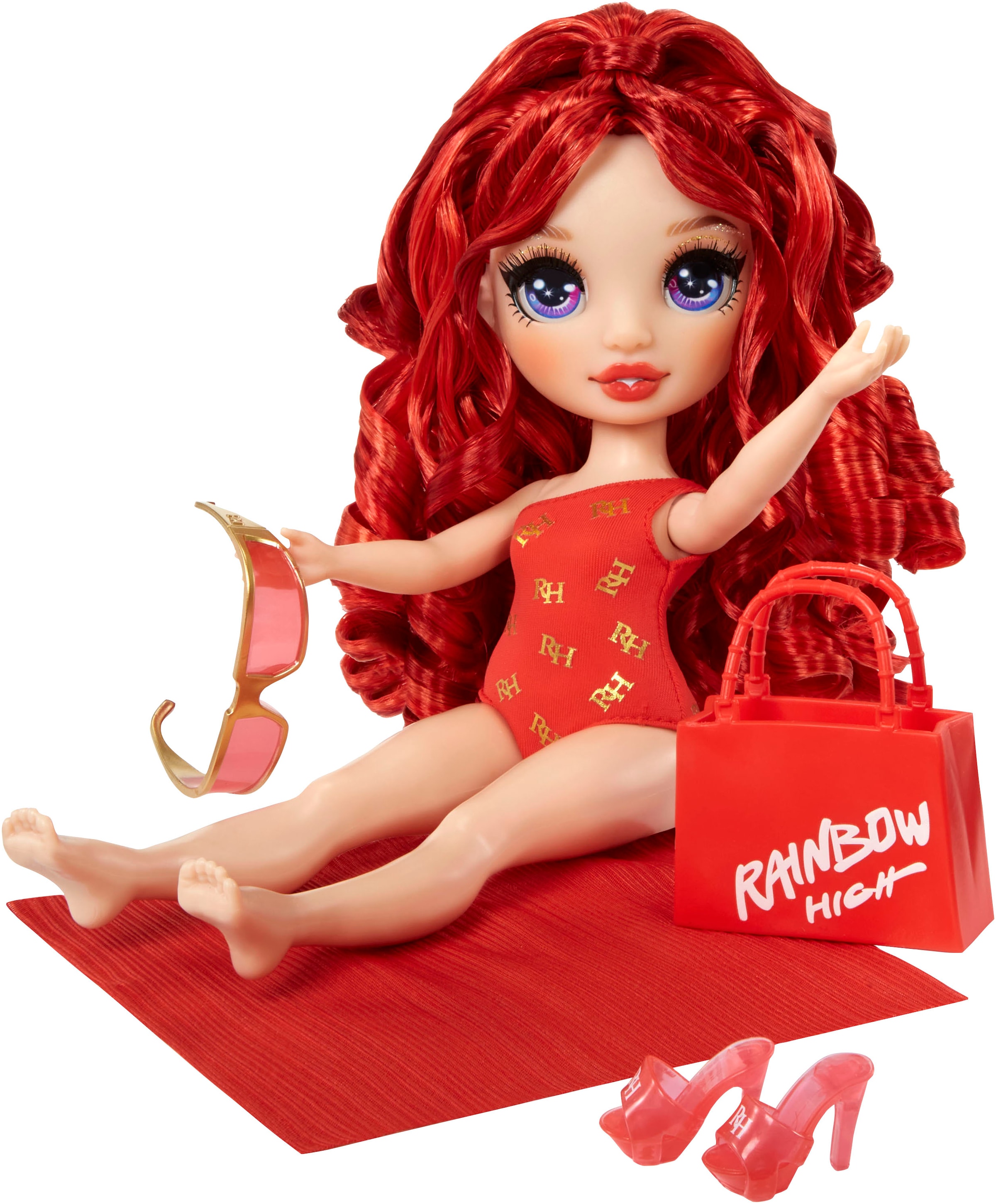 RAINBOW HIGH Anziehpuppe »Rainbow High Swim & Style Fashion Doll- Ruby (Red)«