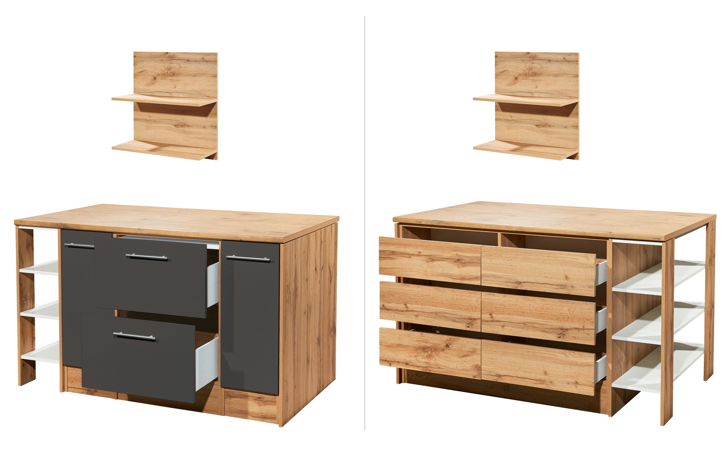 RESPEKTA Kücheninsel »Hilde« Breite 150 cm, inkl. Hängeregal