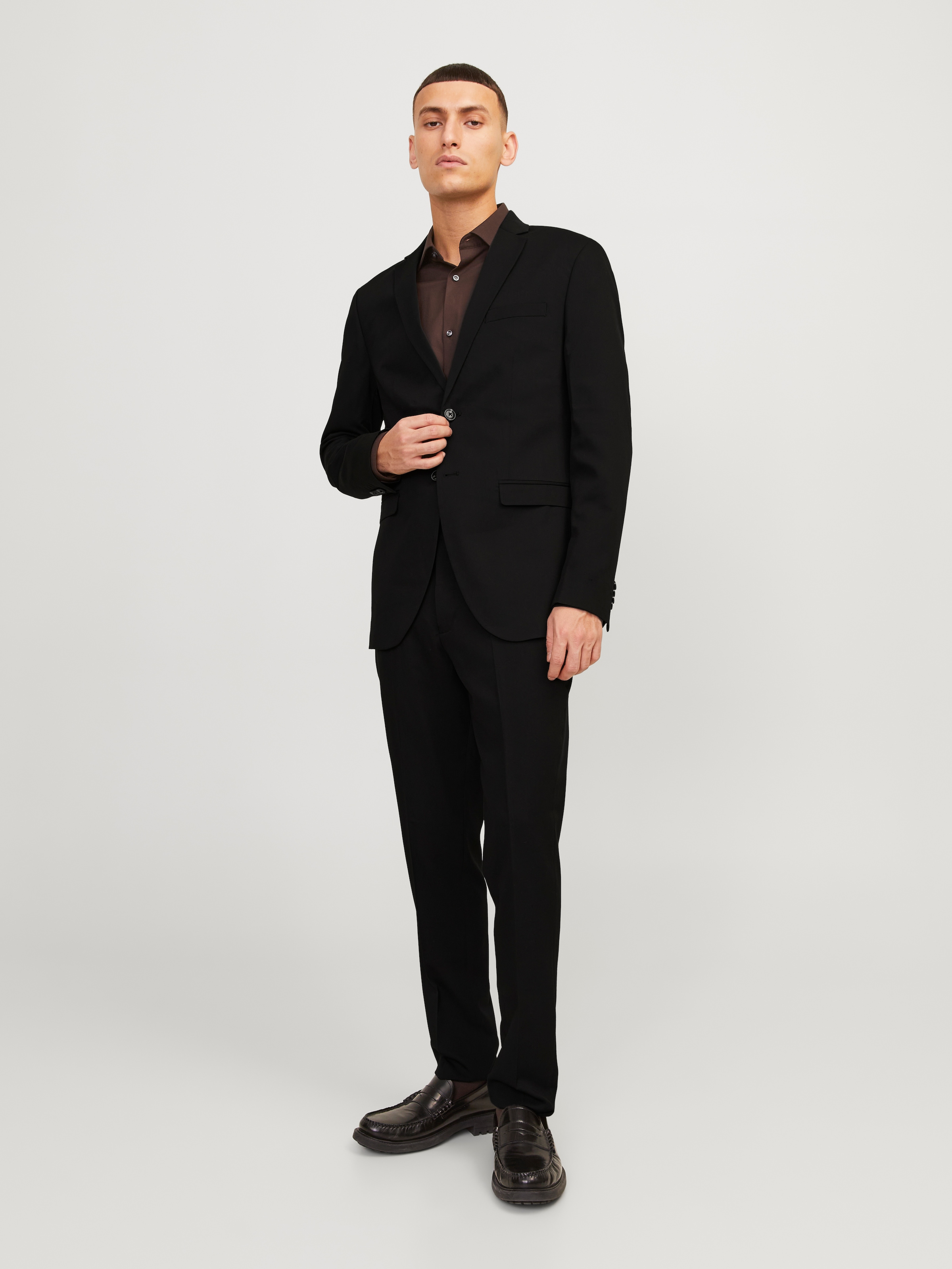 Jack & Jones Veste »JPRFRANCO  Blazer mit 2-Knopf-Form und extra schmalem Schnitt« unifarben, modisch, slim fit, Kunstfaser