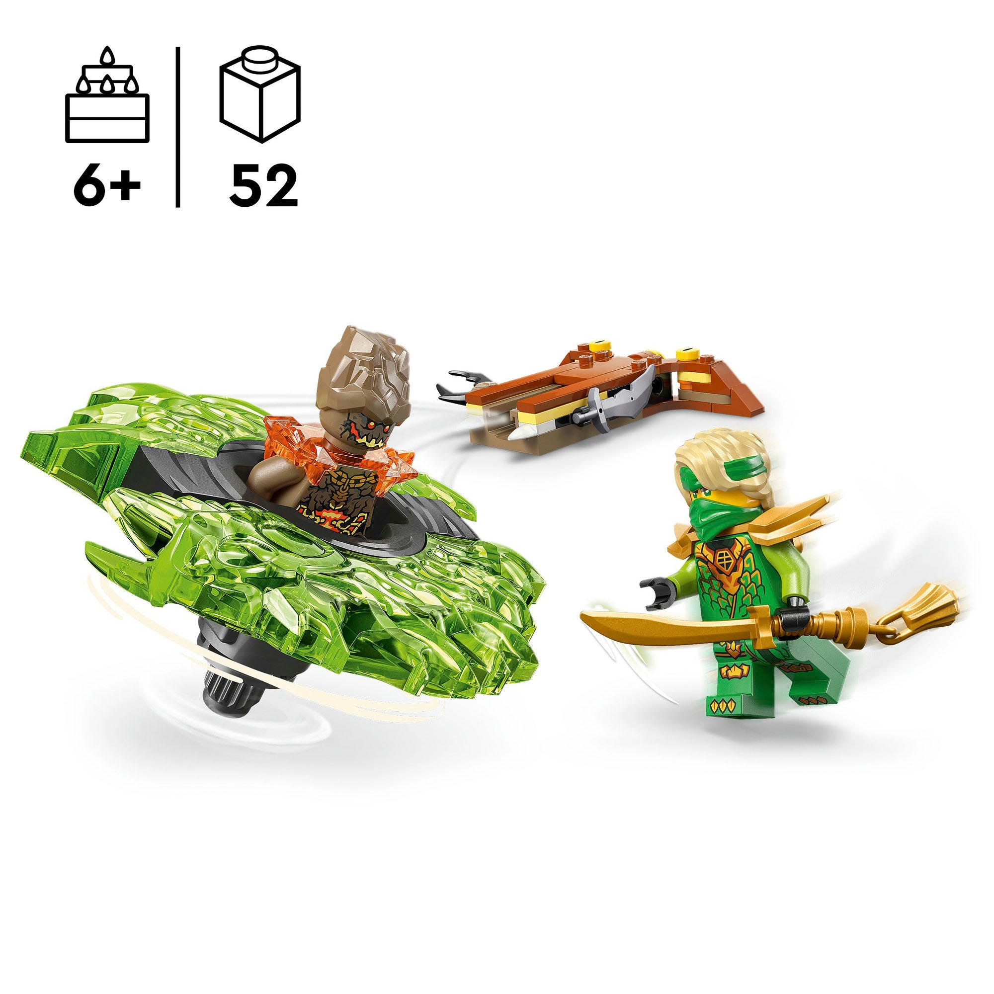 LEGO® Pions de construction »Lloyd vs. Erdmonster-Spinner (71850), LEGO Ninjago«