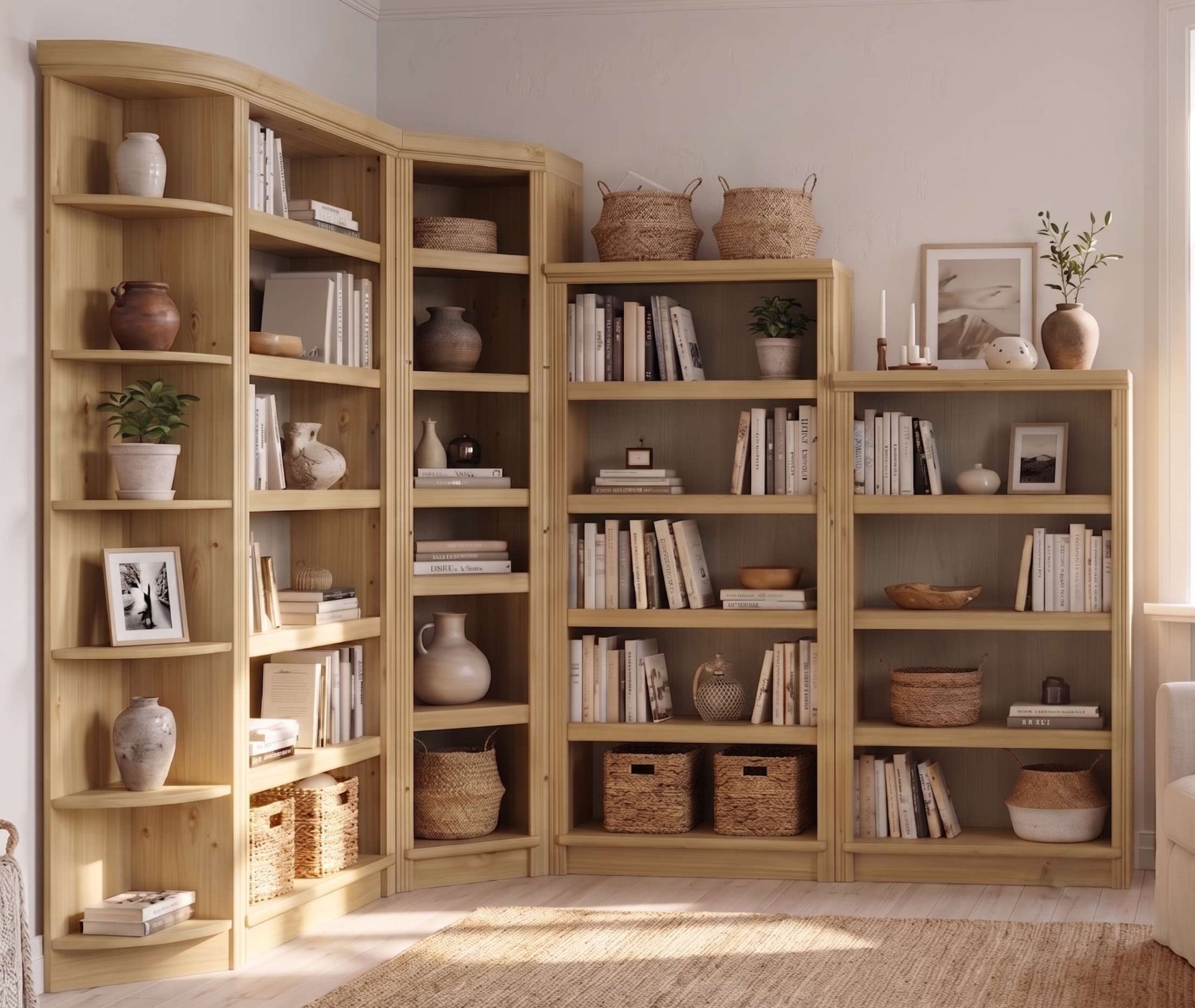 GOODproduct Étagère d'angle »Soeren Regal Höhe 220 cm, massive Kiefer, FSC®-zertifiziert« adapté aux étagères Soeren d’une profondeur de 29 cm