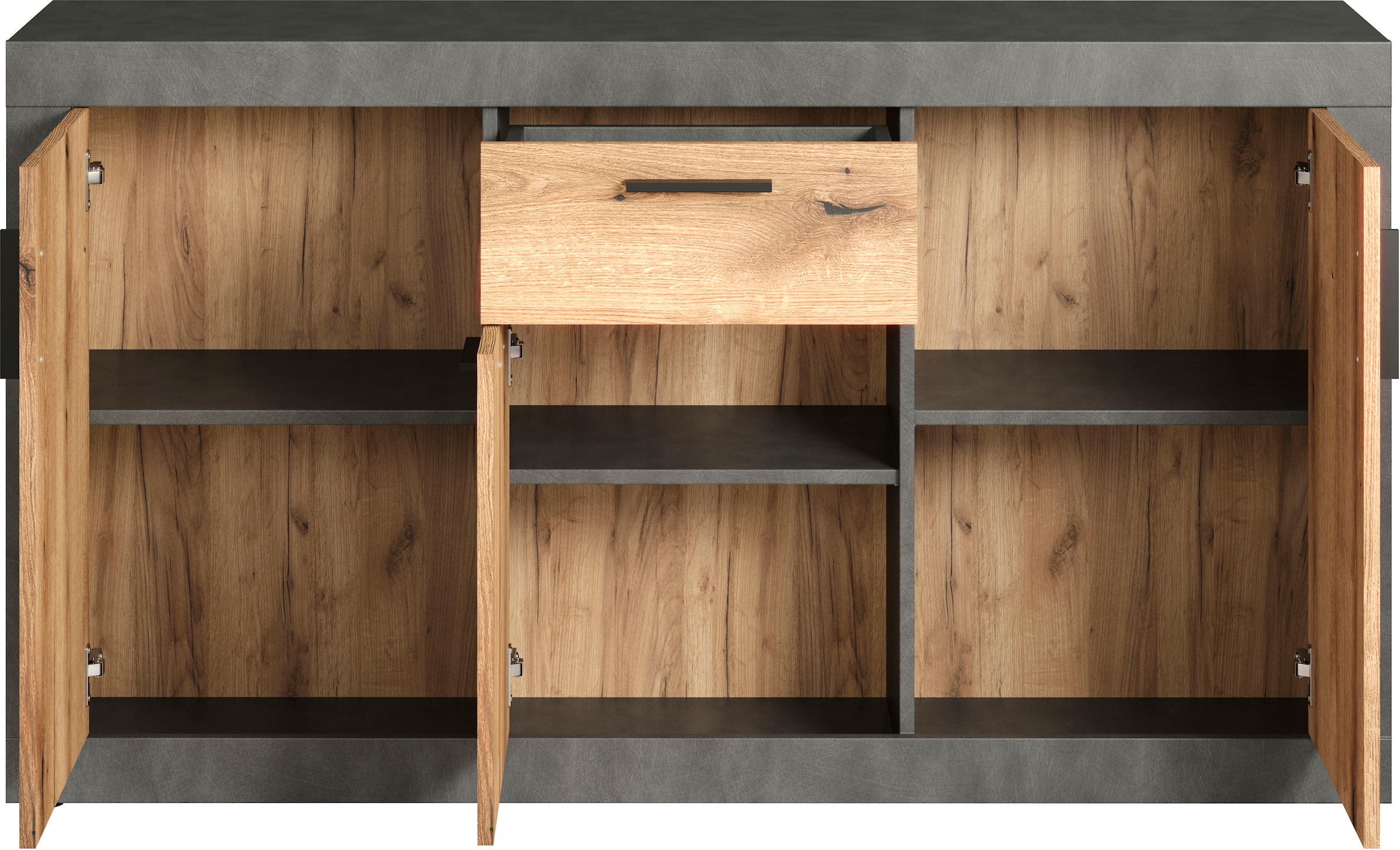 INOSIGN Sideboard »Bergen« Packung, 1 cuis tlg. Sideboard mit 3 Türen & 1 Schublade - (B/T/H) 149/40/83 cm