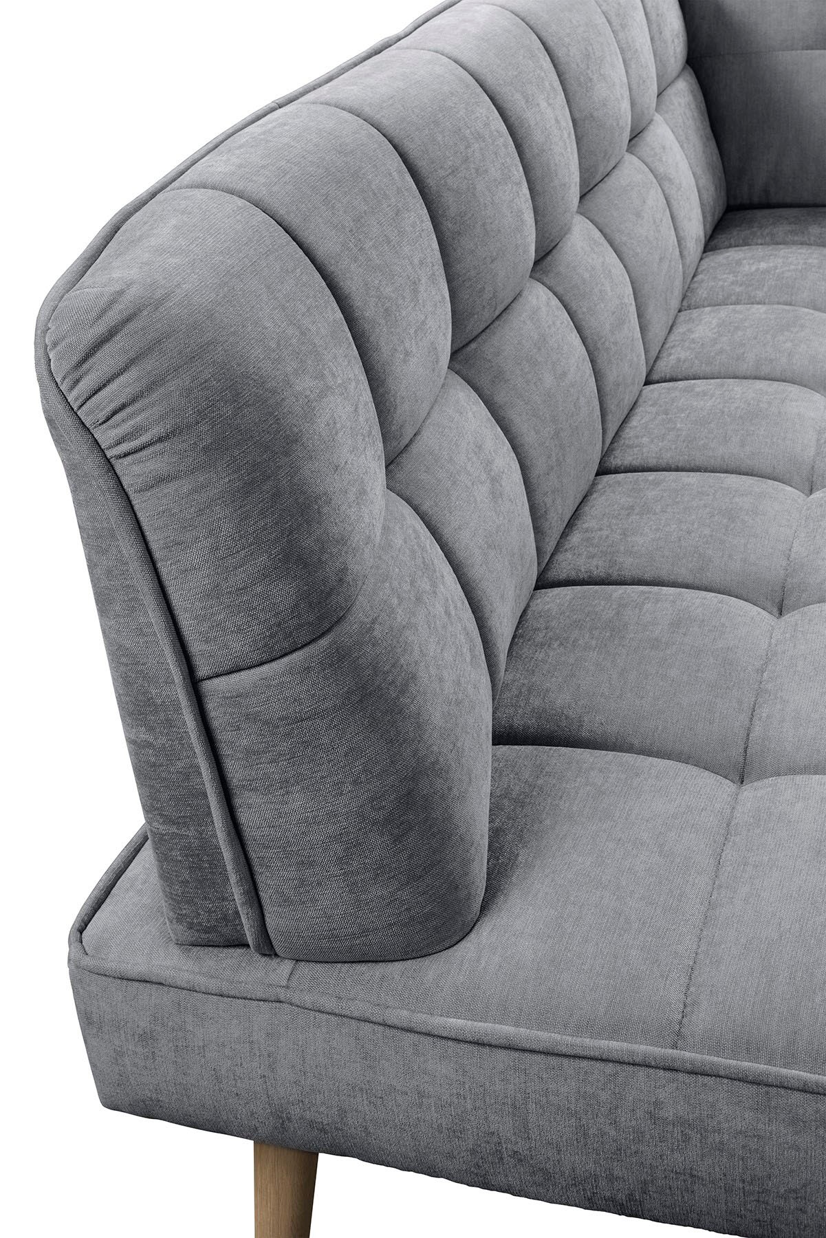 exxpo - sofa fashion Banc d'angle »Latte« moderne Sitz- und Rückensteppung, bequem und elegant, hoher Holzfuss