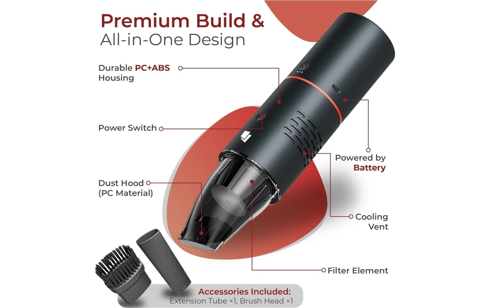   Akku-Handstaubsauger »Caliber CPS-VC, 19000 PA«