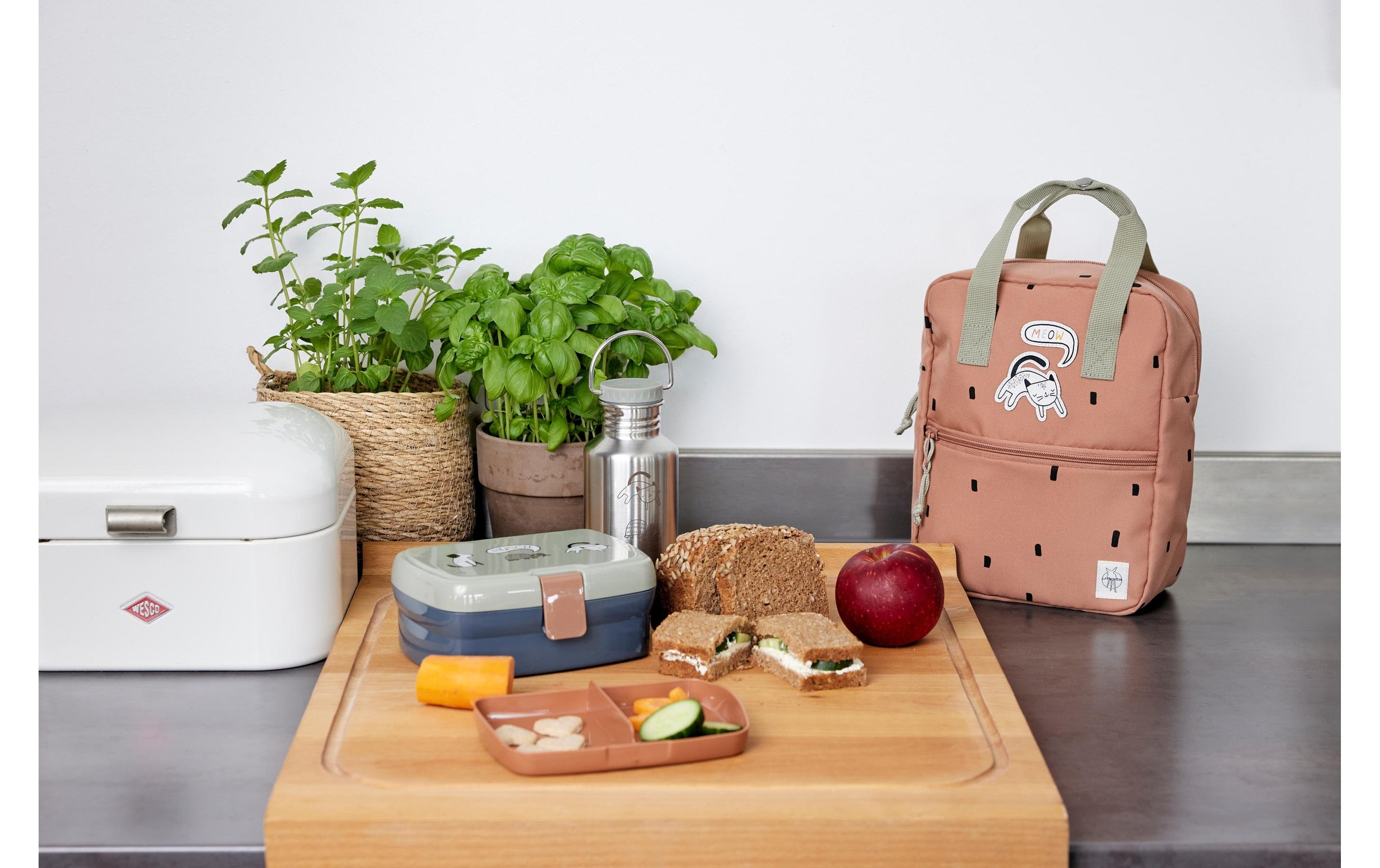 LÄSSIG Sac à dos pour enfants »Mini Square Happy Prints«