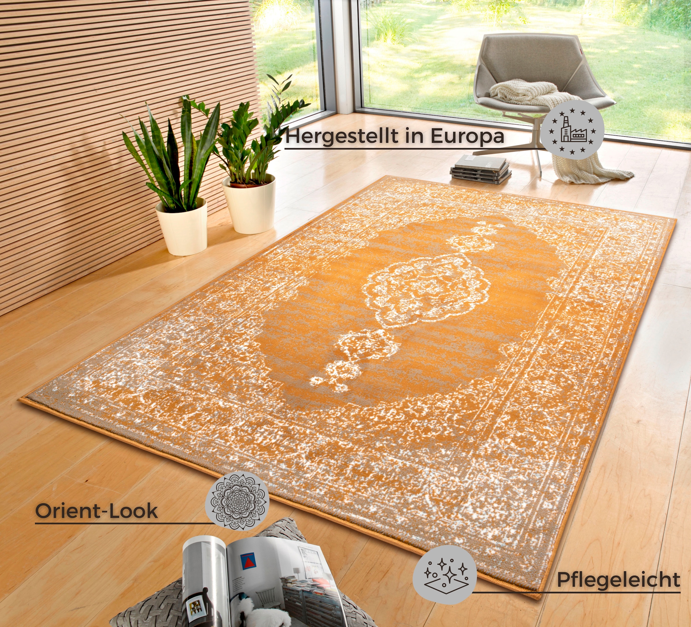HANSE Home Teppich »Meridional« rechteckig 9 mm Höhe Orientalisch, Orient, Kurzflor, Wohnzimmer, Schlafzimmer, Vintage