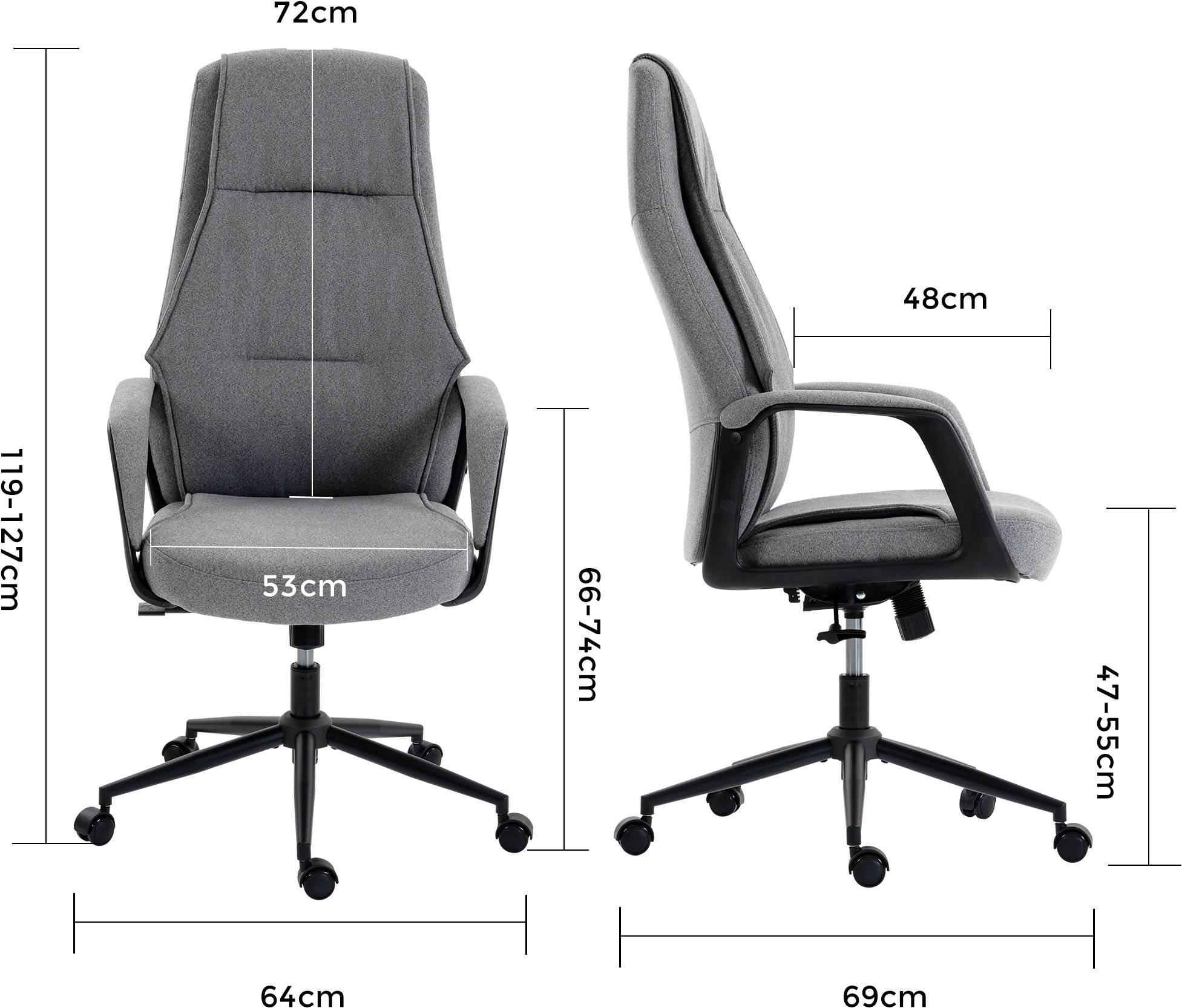 Duo Collection Fauteuil de direction »Arjen« () 1 cuisRevêtement en feutre de haute qualité