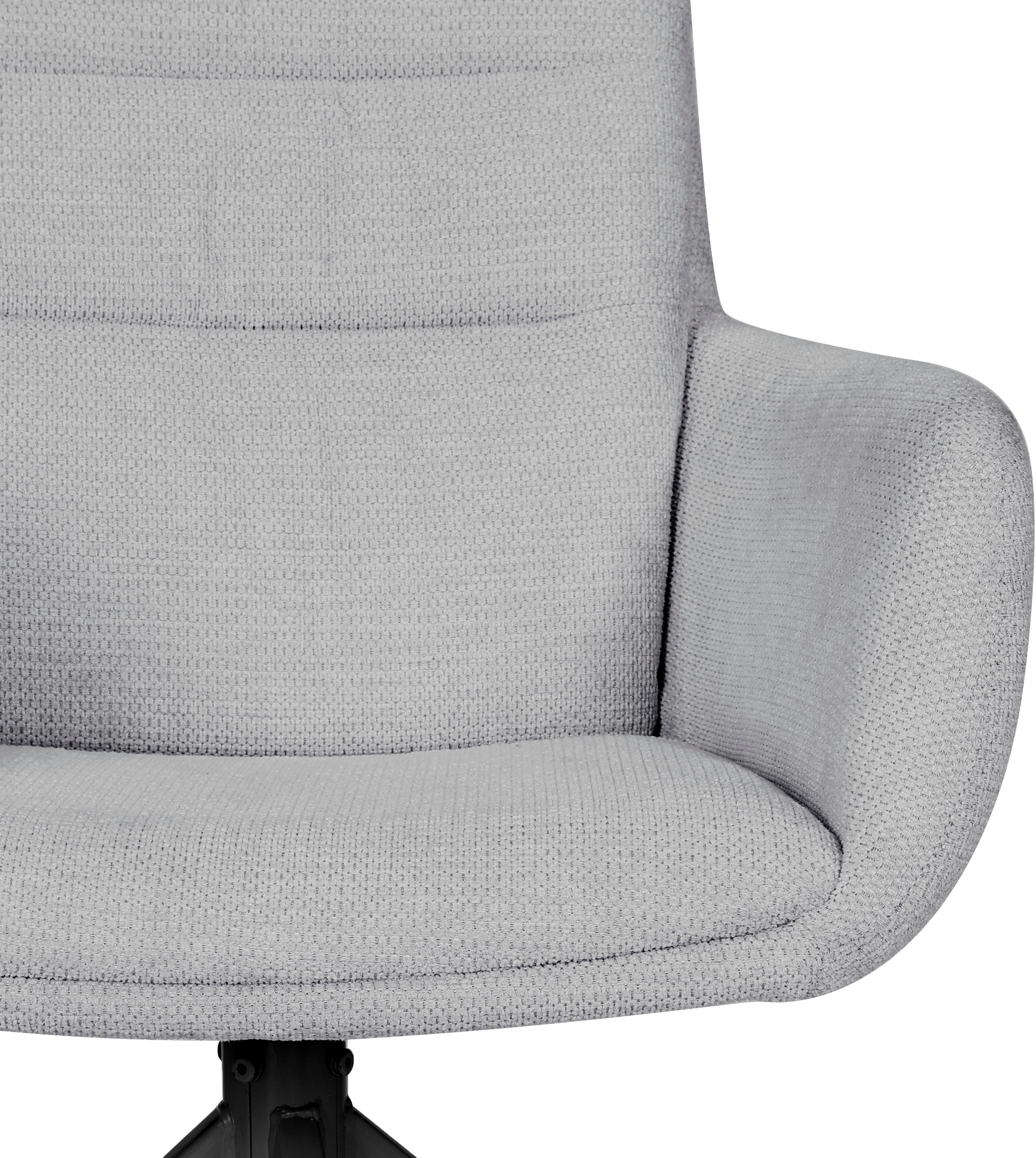 GOODproduct Chaise de salle à manger »Asly« (Ensemble) 2 cuisavec tissu tissé de haute qualité, structure métallique et fonction 360°