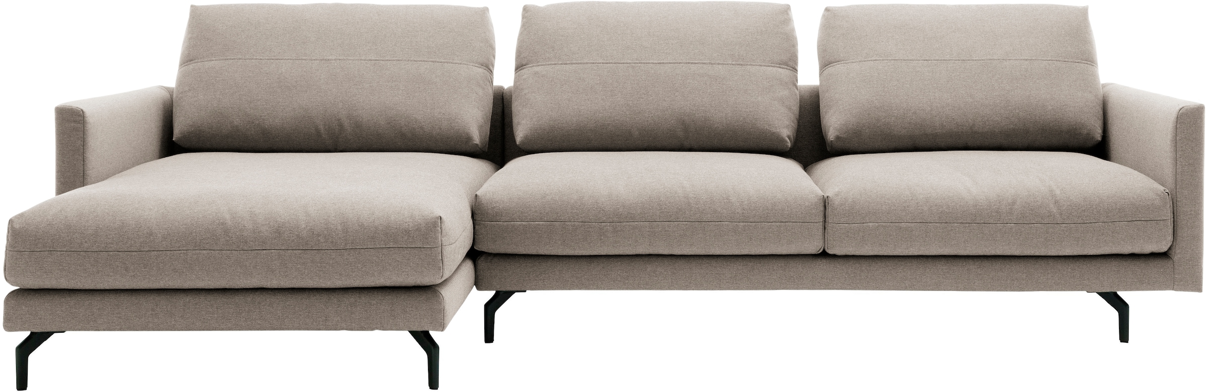 Creation BY ROLF BENZ Canapé d'angle »CR.414, Designecksofa, Polsterecke, Breite 300cm, L-Form« au choix en cuir de vachette fin ou en chenille de haute qualité