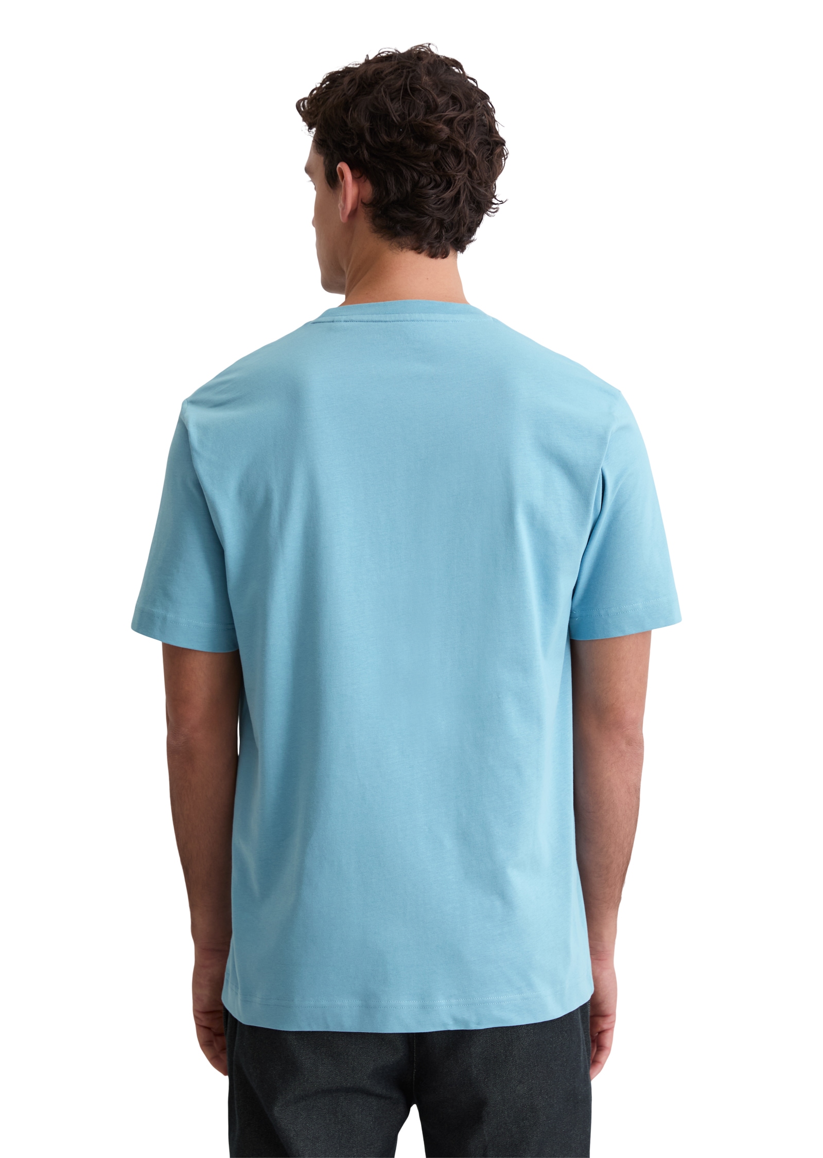 Marc O'Polo T-shirt ein kleines, dezentes Logo in Kontrastfarbe ziert die Brust