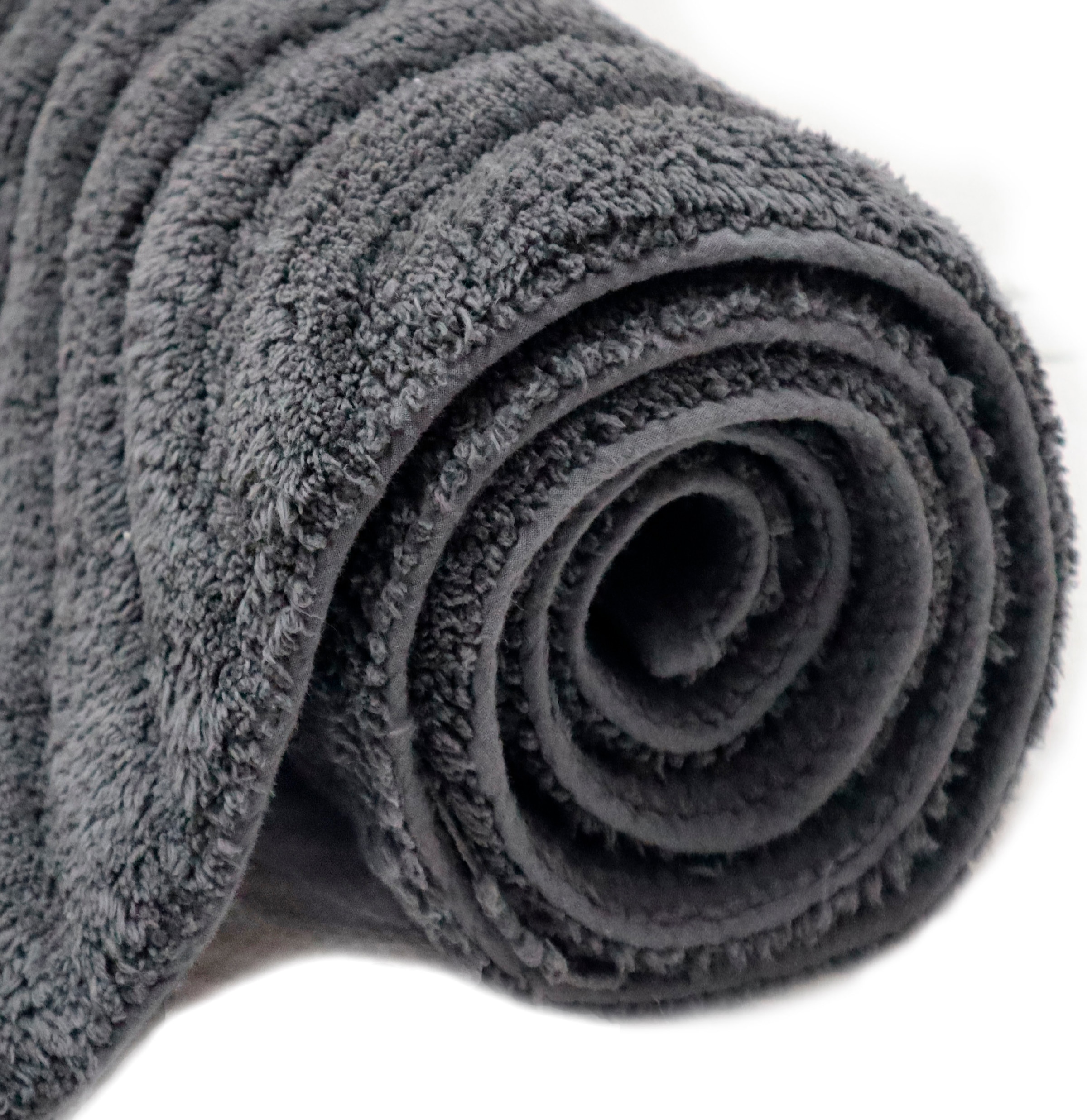 my home Badematte »Juna, Badvorleger, Badezimmer Teppich, Zen, Scandi, Boho« Höhe 15 mm rutschhemmend beschichtet fussbodenheizungsgeeignet Baumwolle, Hoch-Tief-Effekt, weich