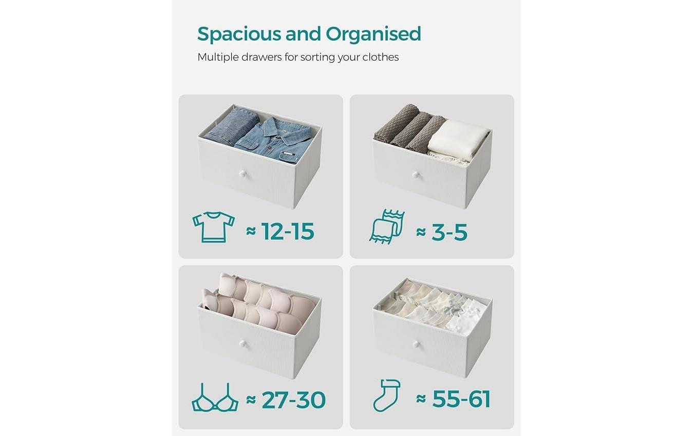 SONGMICS Commode »mit vier Schubladen 30 x 91.7 cm«