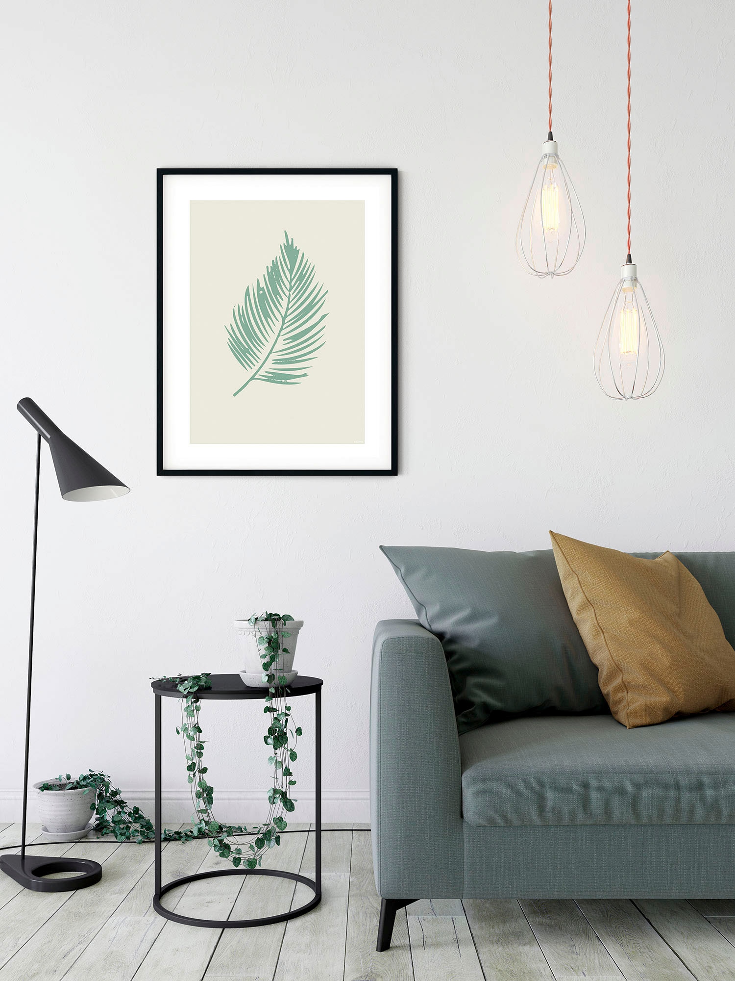 Komar Bild »Winter Tropics Black Panther Palm Leaf« Tiere 1 Stk. tlg. Wandbild zur Dekoration im Kinderzimmer - ohne Rahmen