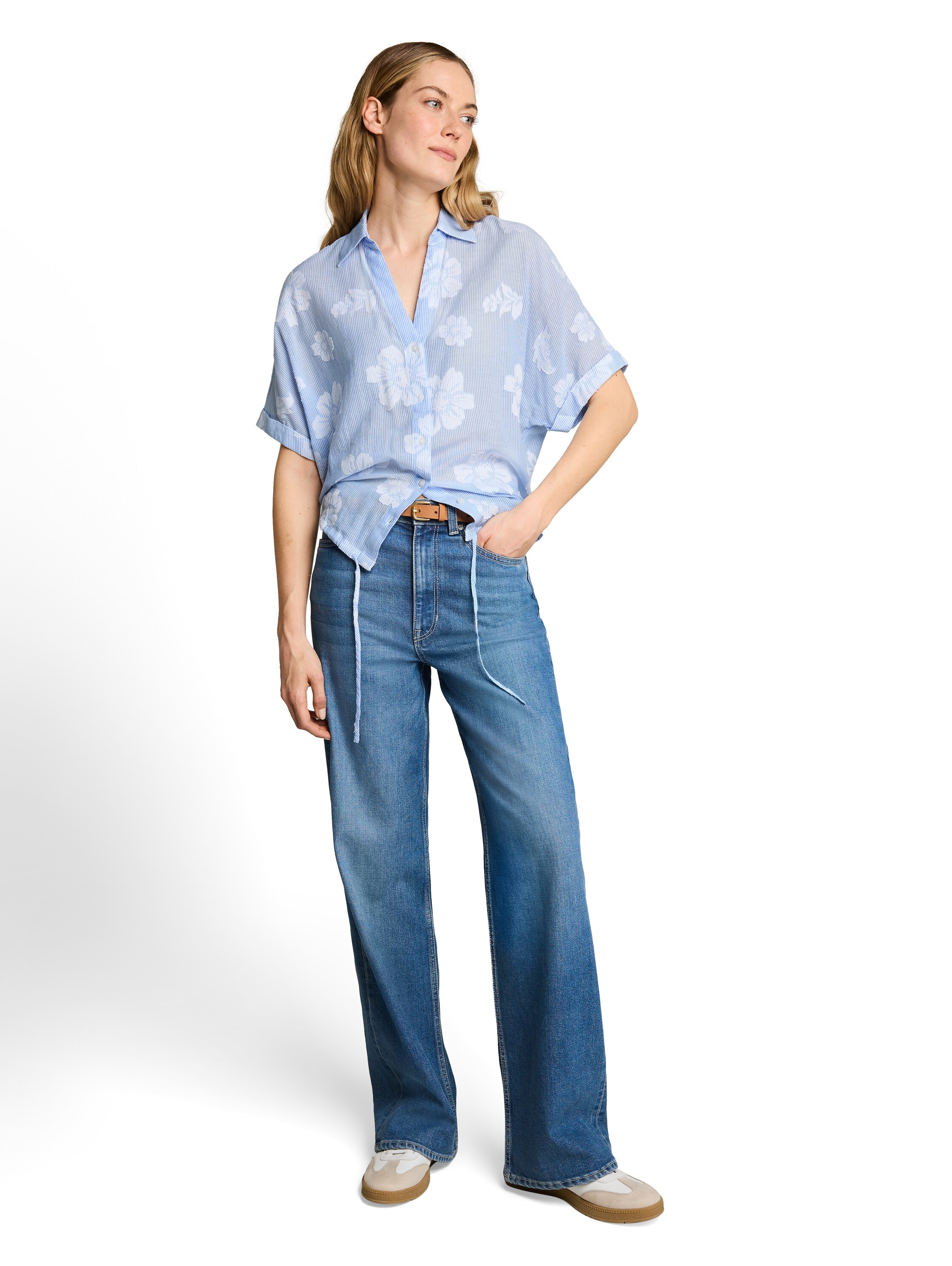 TOM TAILOR Klassische Bluse mit All-Over Print