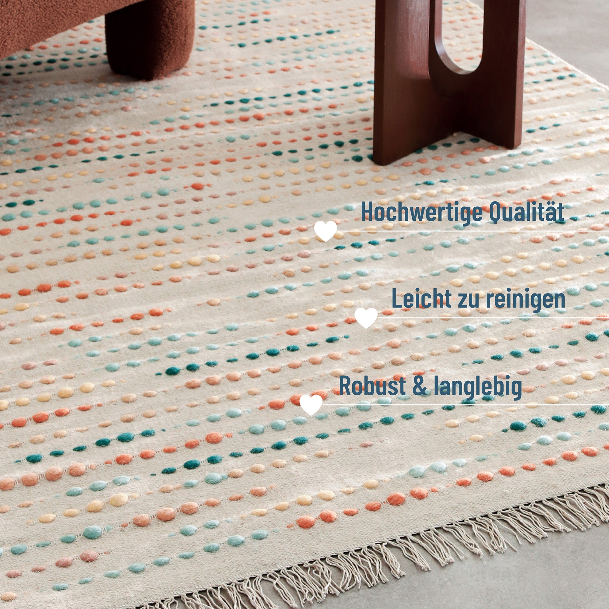 Wecon home Tapis »Maddie« Rectangulaire 11 mm Höhe handgewebt, robust, strapazierfähig, skandinavisch, Naturfaser