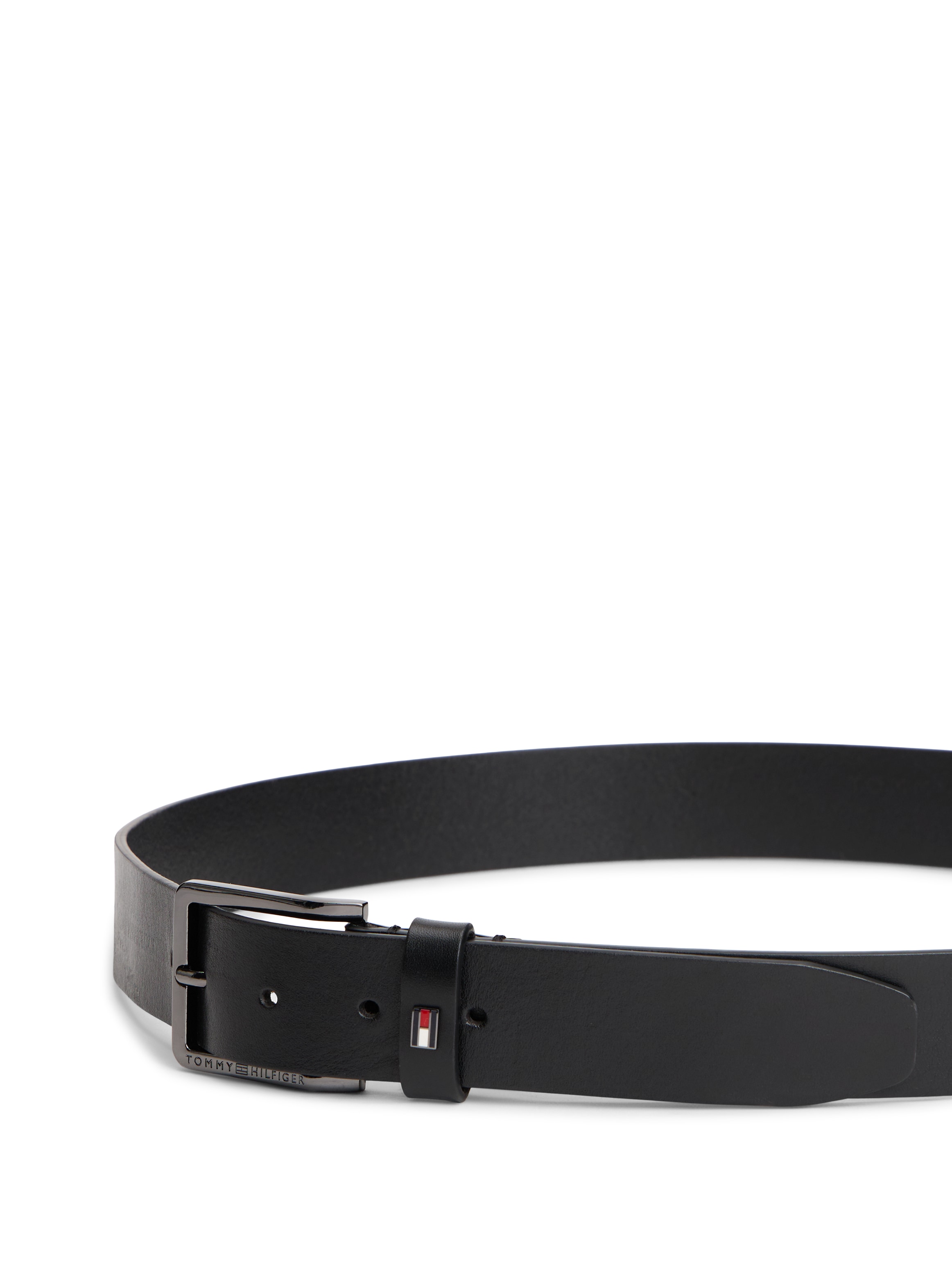 Tommy Hilfiger Ceinture en cuir »OLIVIER 3,5 cm breit« mit Flag aus Emaille, Breite: 3,5cm