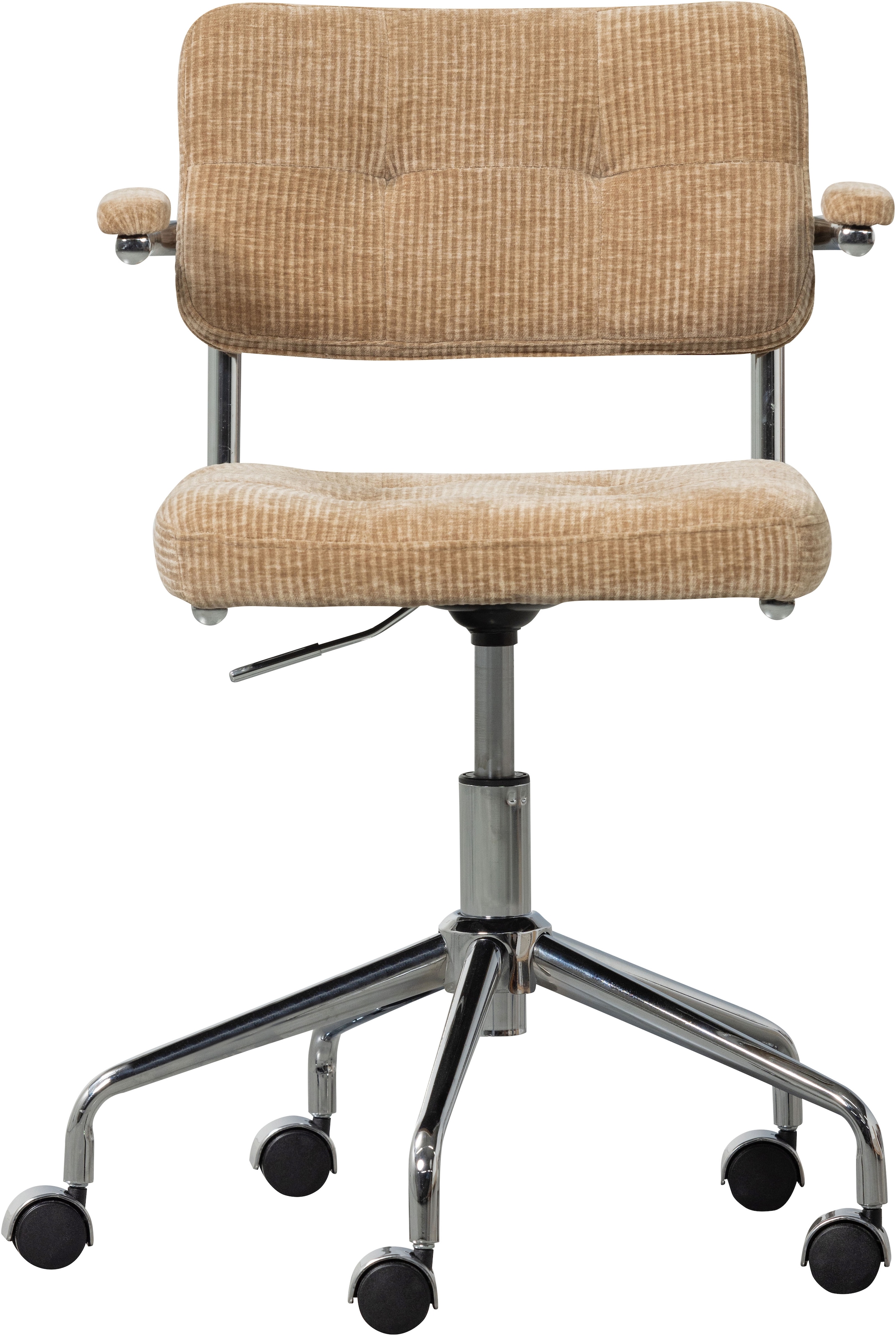 WOOOD Chaise pivotante »Kova mit Rippenstoff-Bezug höhenverstellbar, B 54 x T 60 x H 87 cm« () Pivotant, haute résistance à l'usure, capacité de charge 125 kg