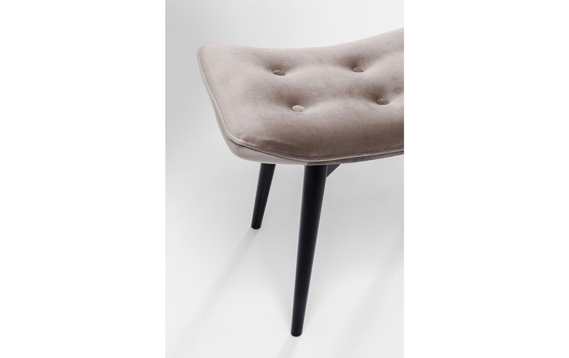 Kare Design Tabouret »Black Vicky Velvet 46 x 59 cm«