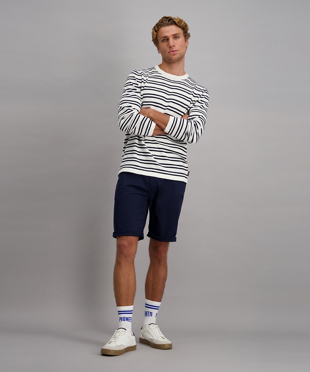 Pioneer Authentic Jeans Pull en tricot in Streifen-Optik