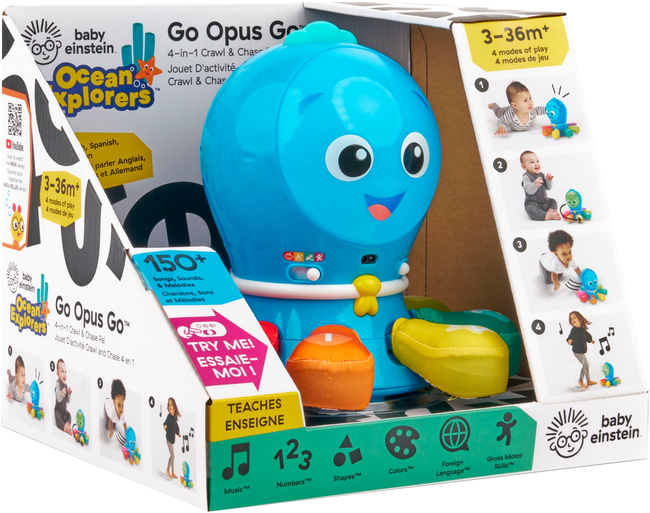 Baby Einstein Greifspielzeug »Go Opus Go™ 4-in-1 Crawl & Chase Pal« mit Sound
