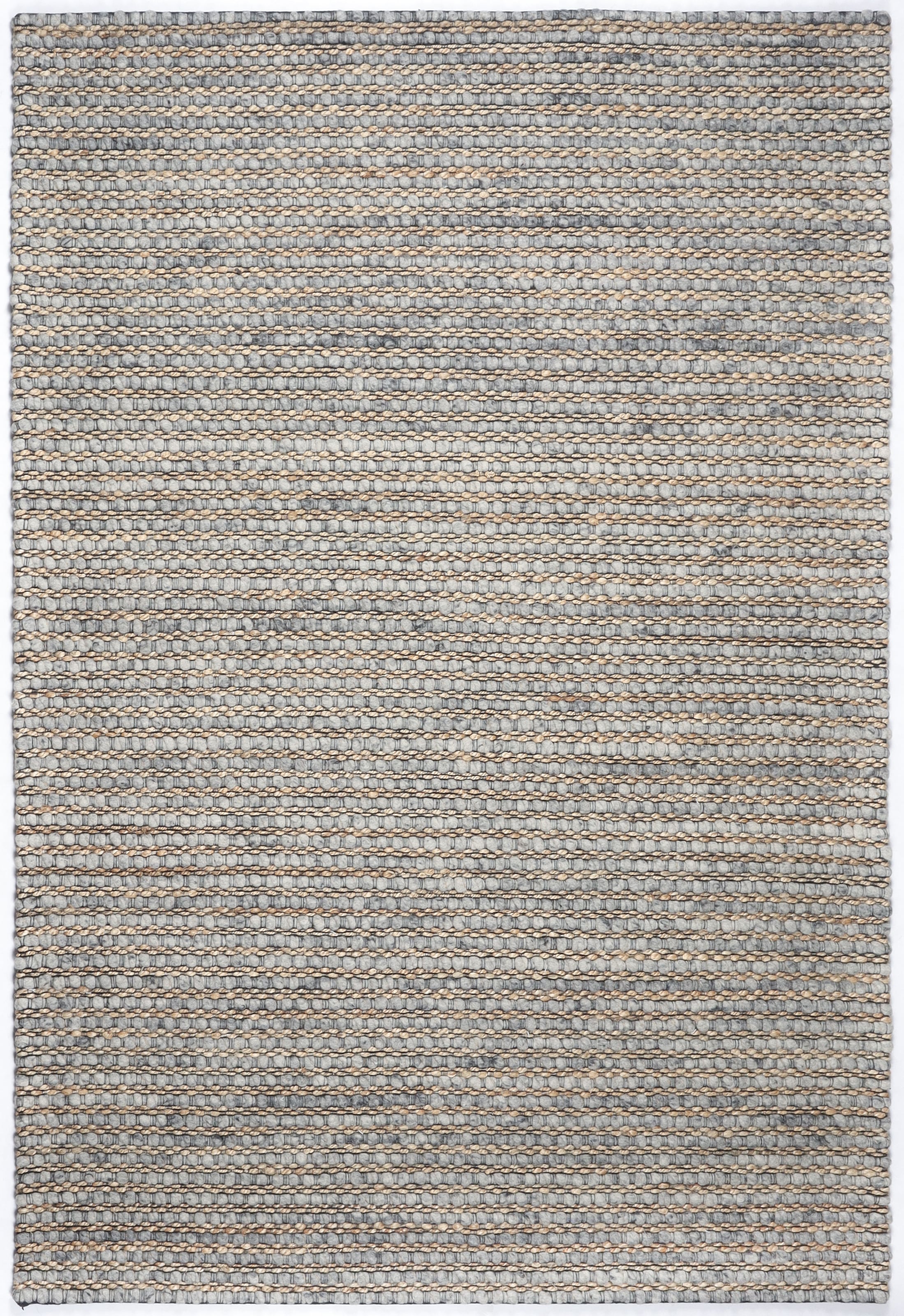 GOODproduct Tapis en laine »Leevy, Wolle und Jute, handgewebt, Handweb Teppiche« Rectangulaire 25 mm Höhe schöne Streifenoptik, Wohnzimmer, Schlafzimmer, Esszimmer