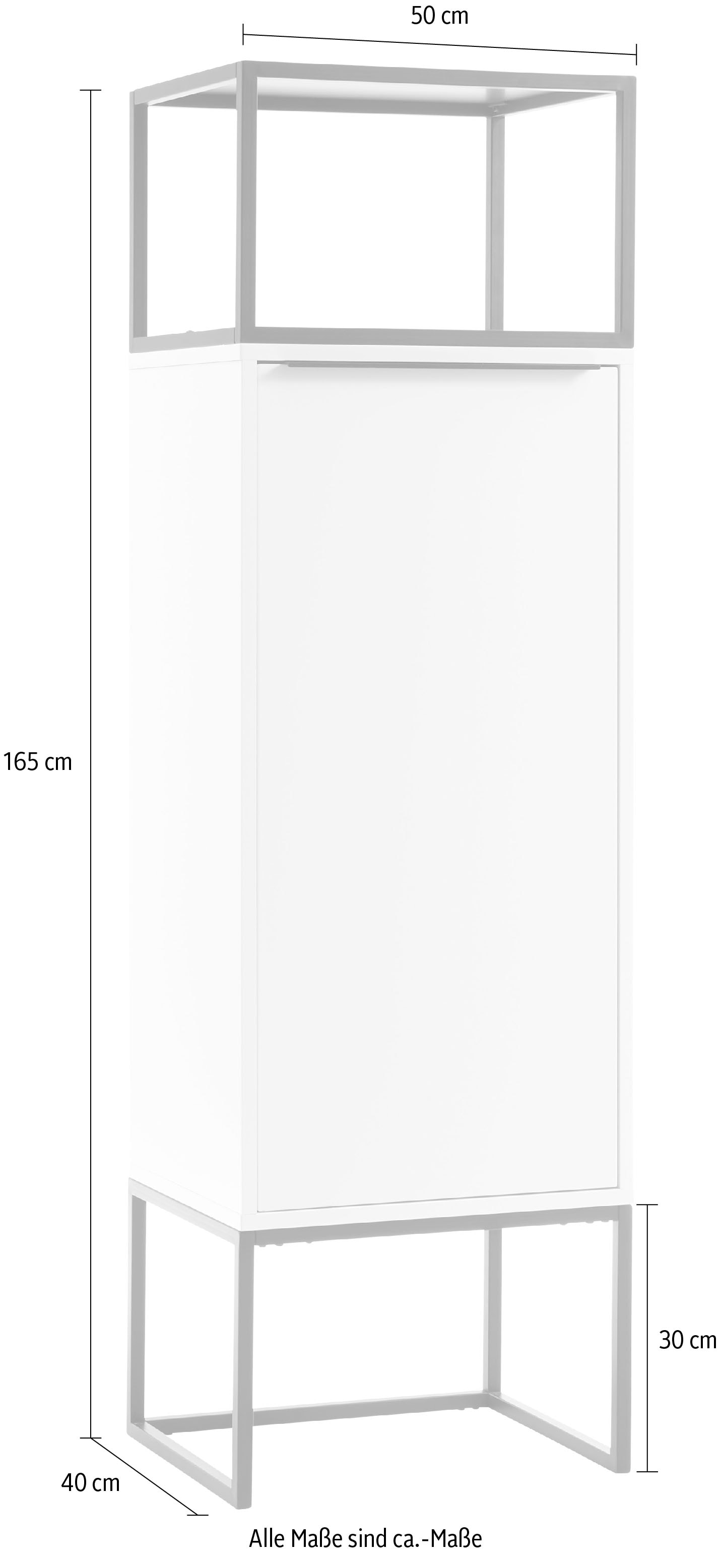 HBZ Buffet haut »Lille« 1 cuis tlg. mit LED-Beleuchtung, Wohnzimmerschrank in Eiche Artisan NB