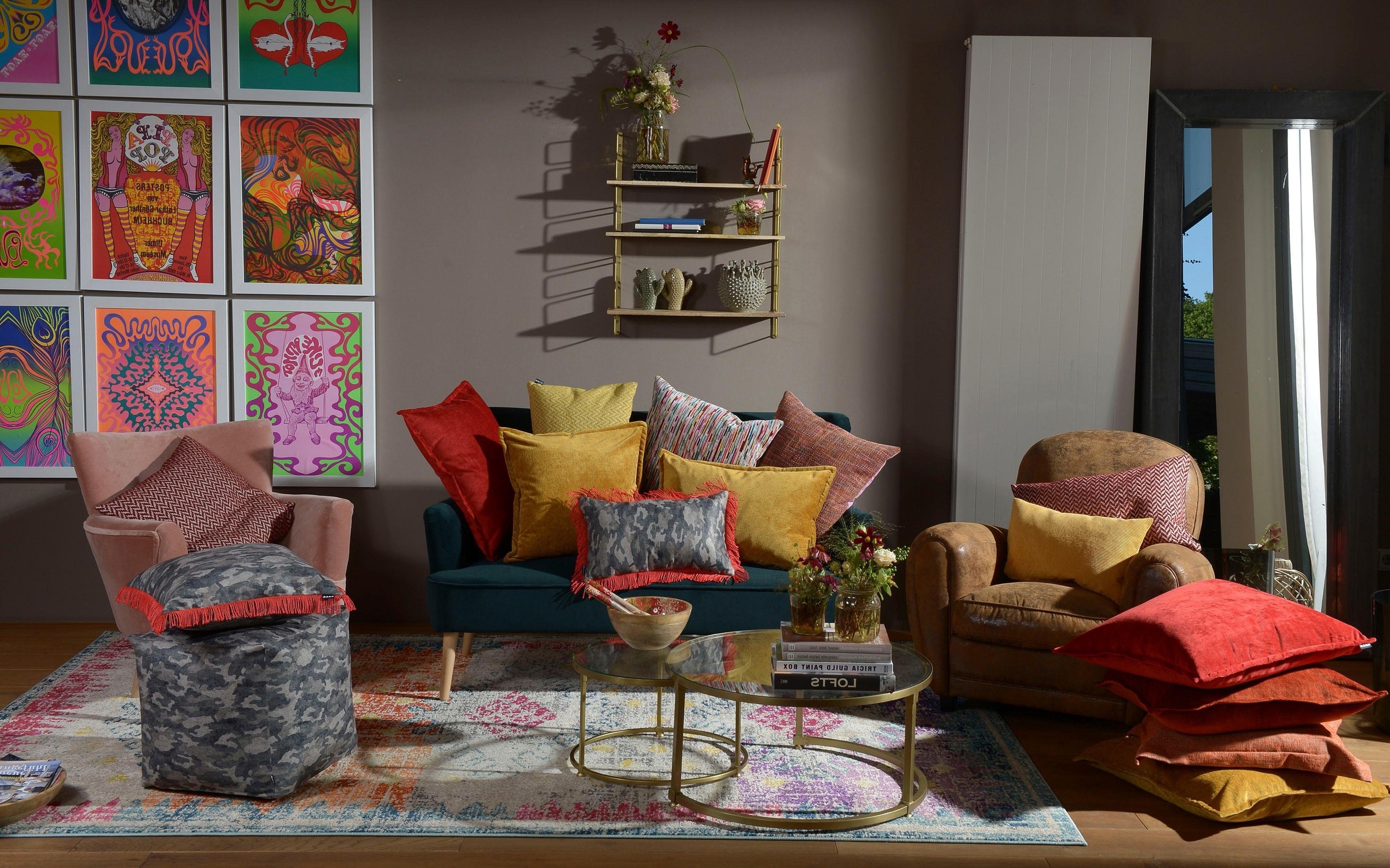 H.O.C.K. Dekokissen »Bizantina« mit umlaufender Biese