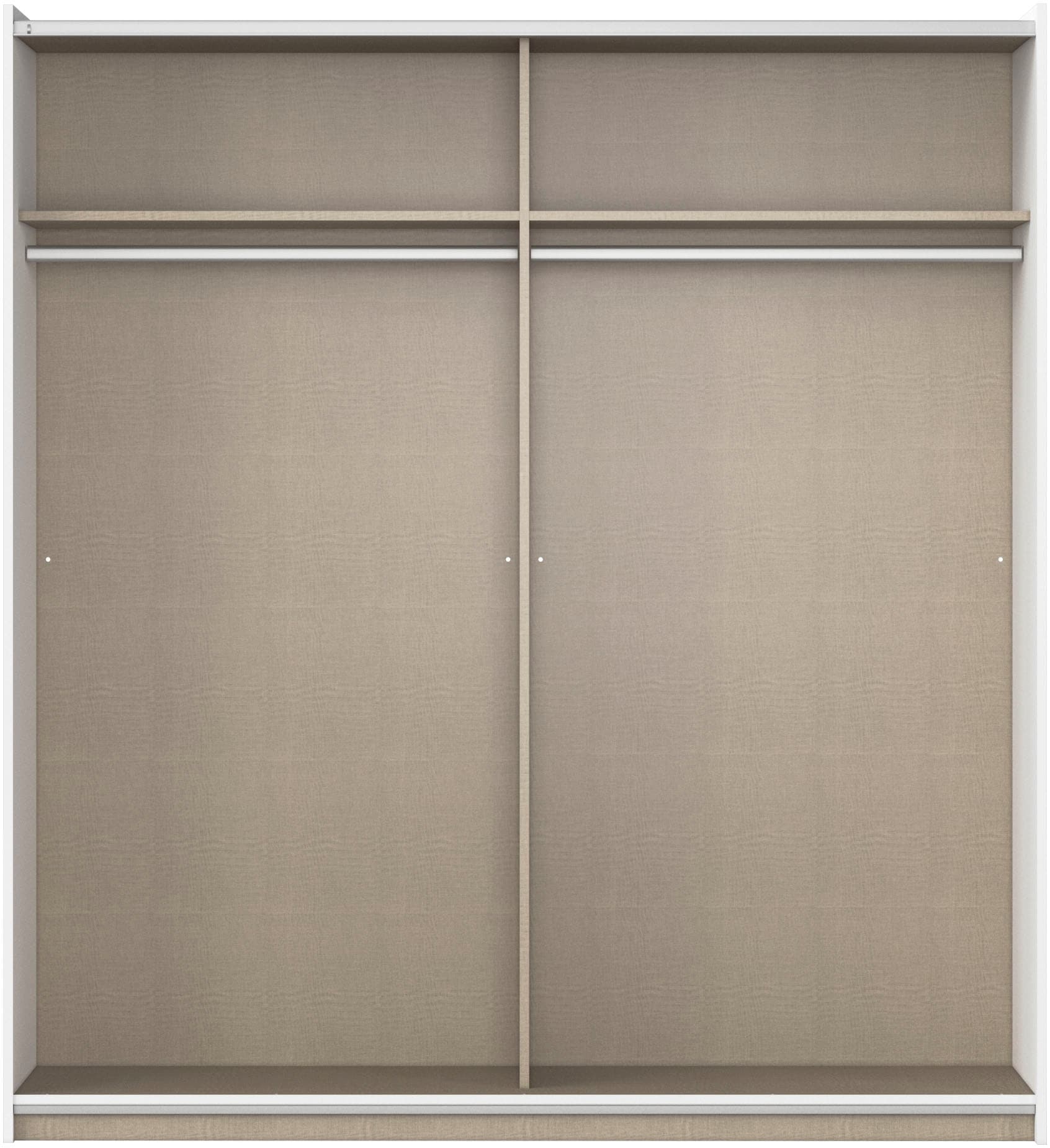 rauch Schwebetürenschrank »Kleiderschrank Drehtürenschrank Schrank Garderobe KRONACH TOPSELLER« mit Spiegel und viel Stauraum, Metallgriffleisten, MADE IN GERMANY