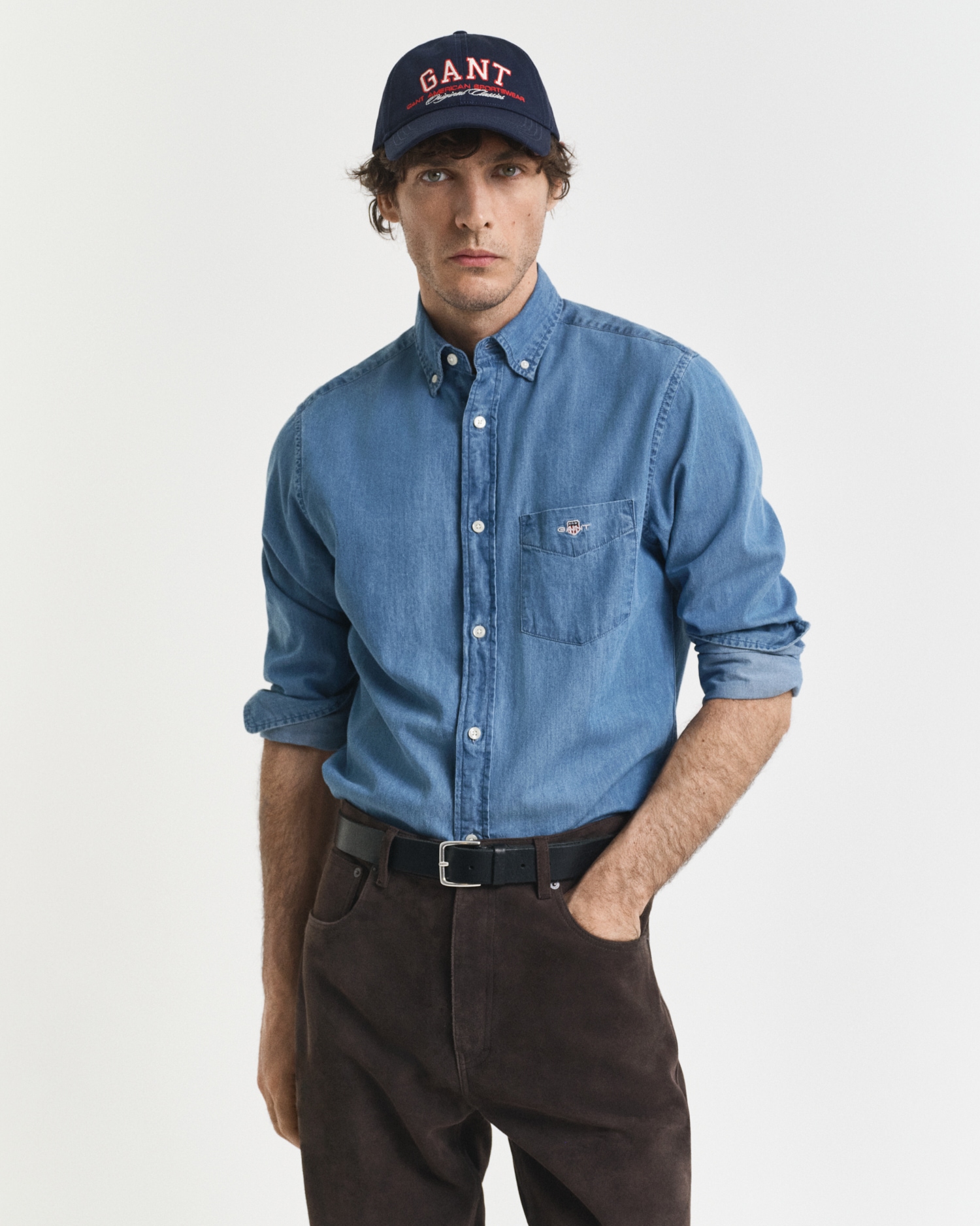 Gant Langarmhemd »Regular Fit Denimhemd Jeanshemd pflegeleicht«