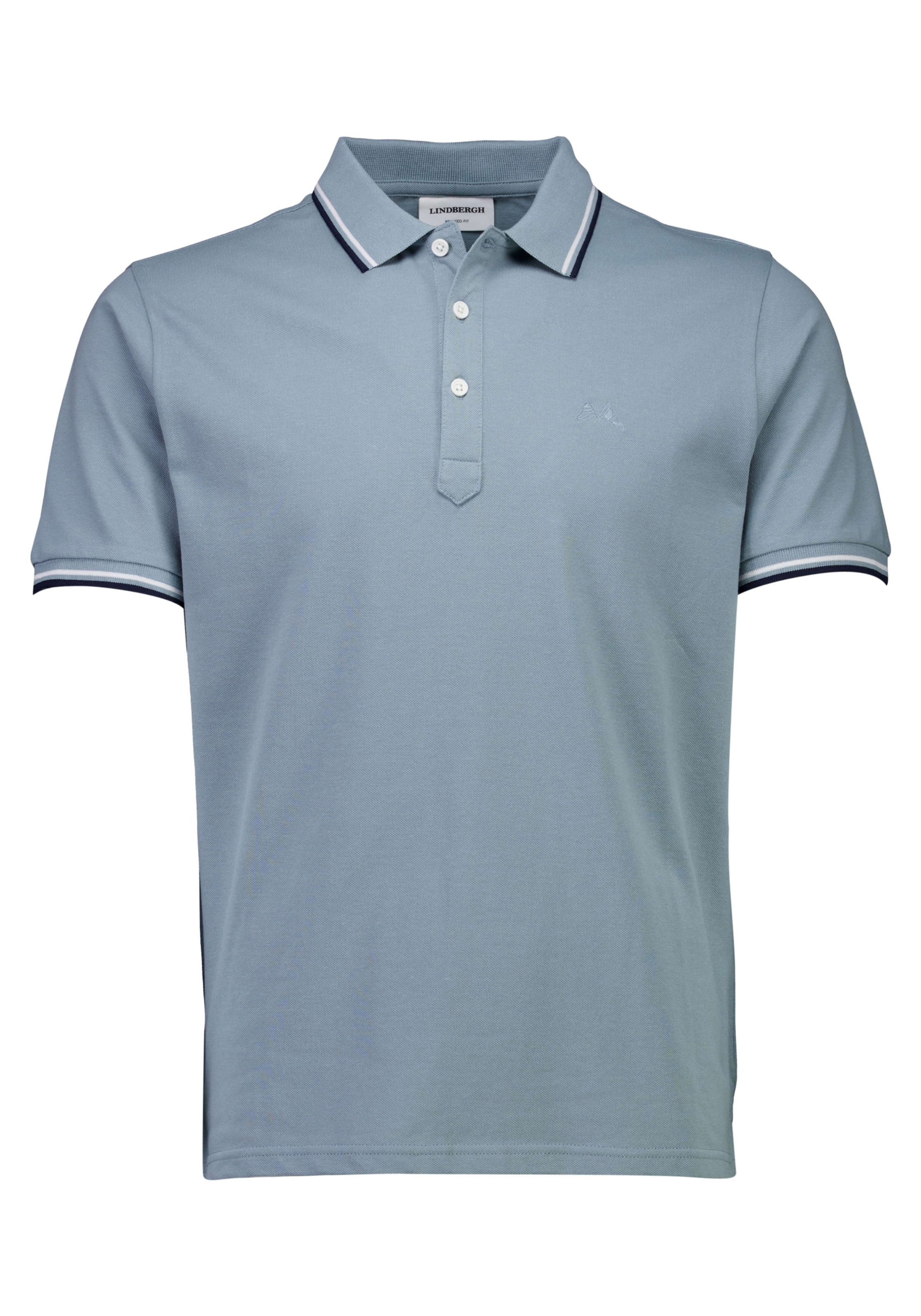 LINDBERGH Polo mit Logo-Stickerei und abgesetzten Bündchen