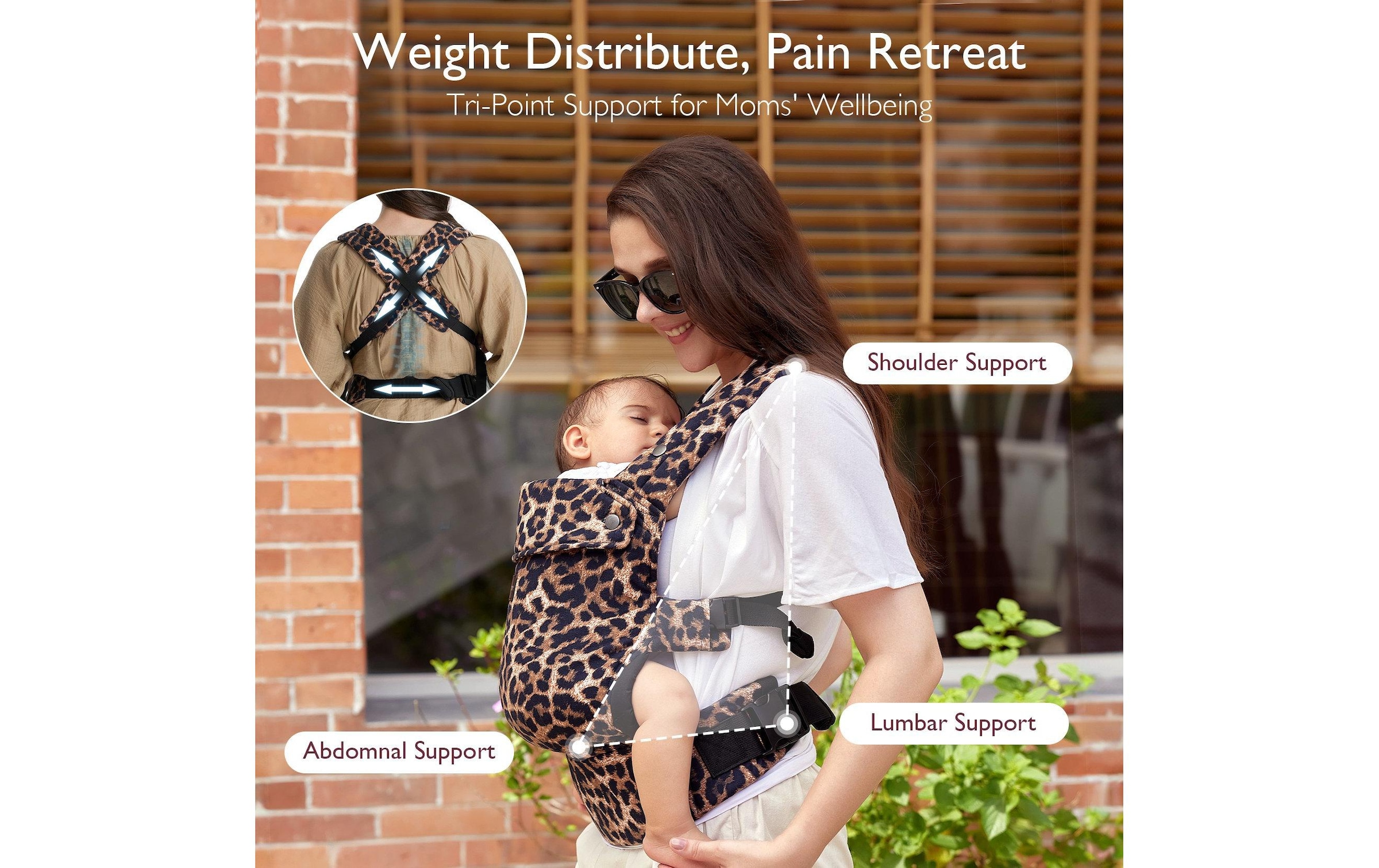 Momcozy Porte-bébé »Leopard« bis 20 kilos